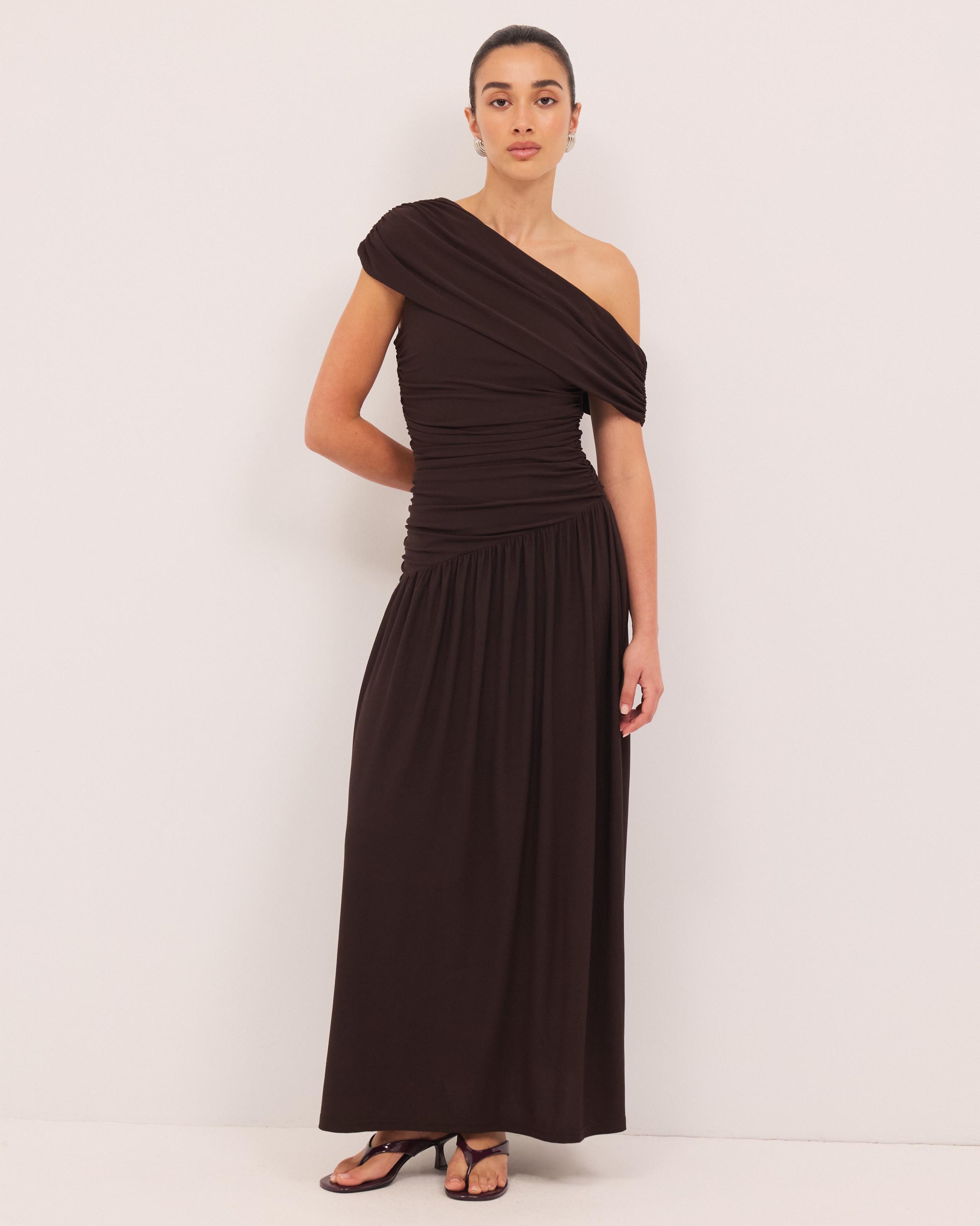 Aurelia Draped Jersey Maxi Dress