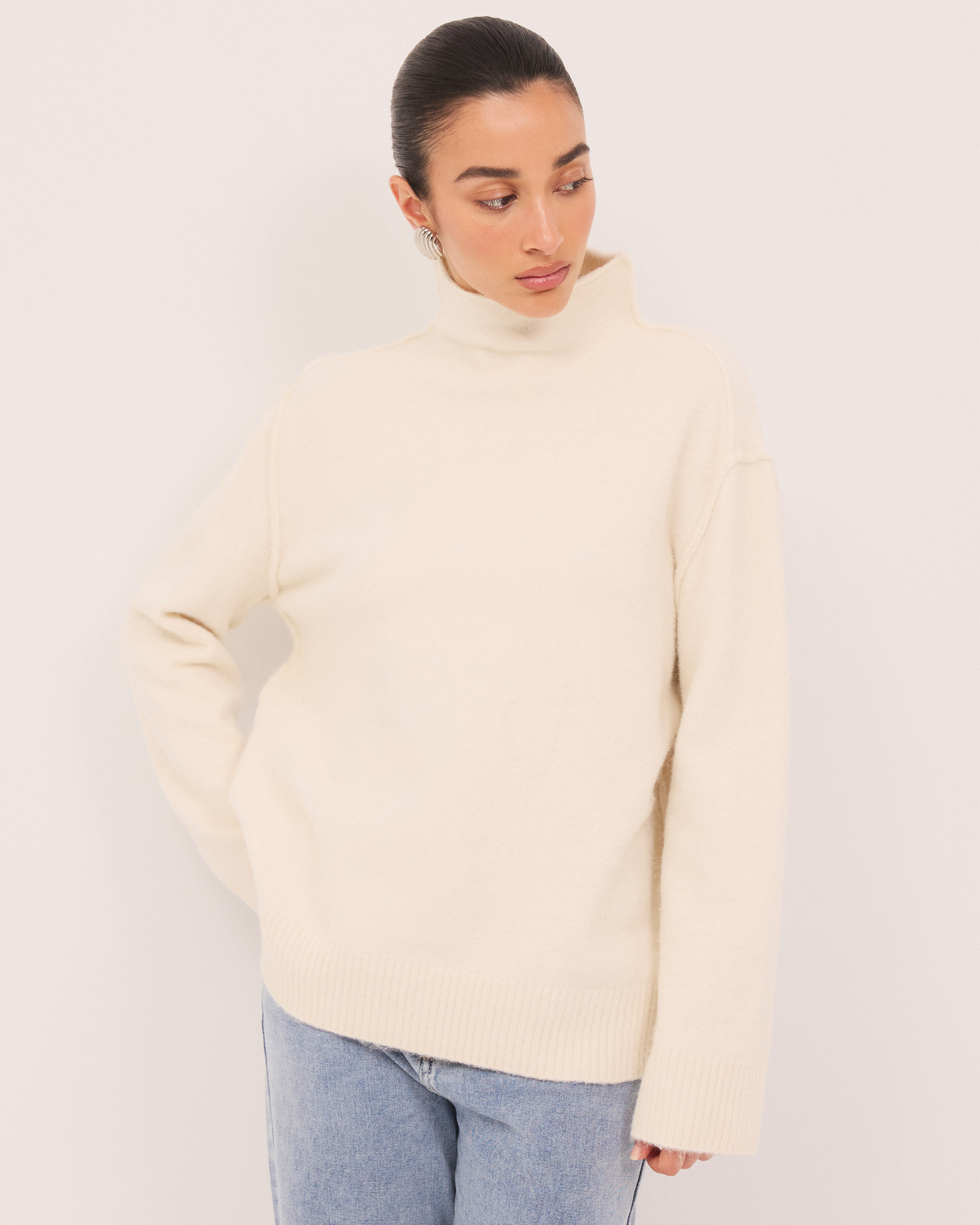 Collins Funnel Neck Knit Jumper