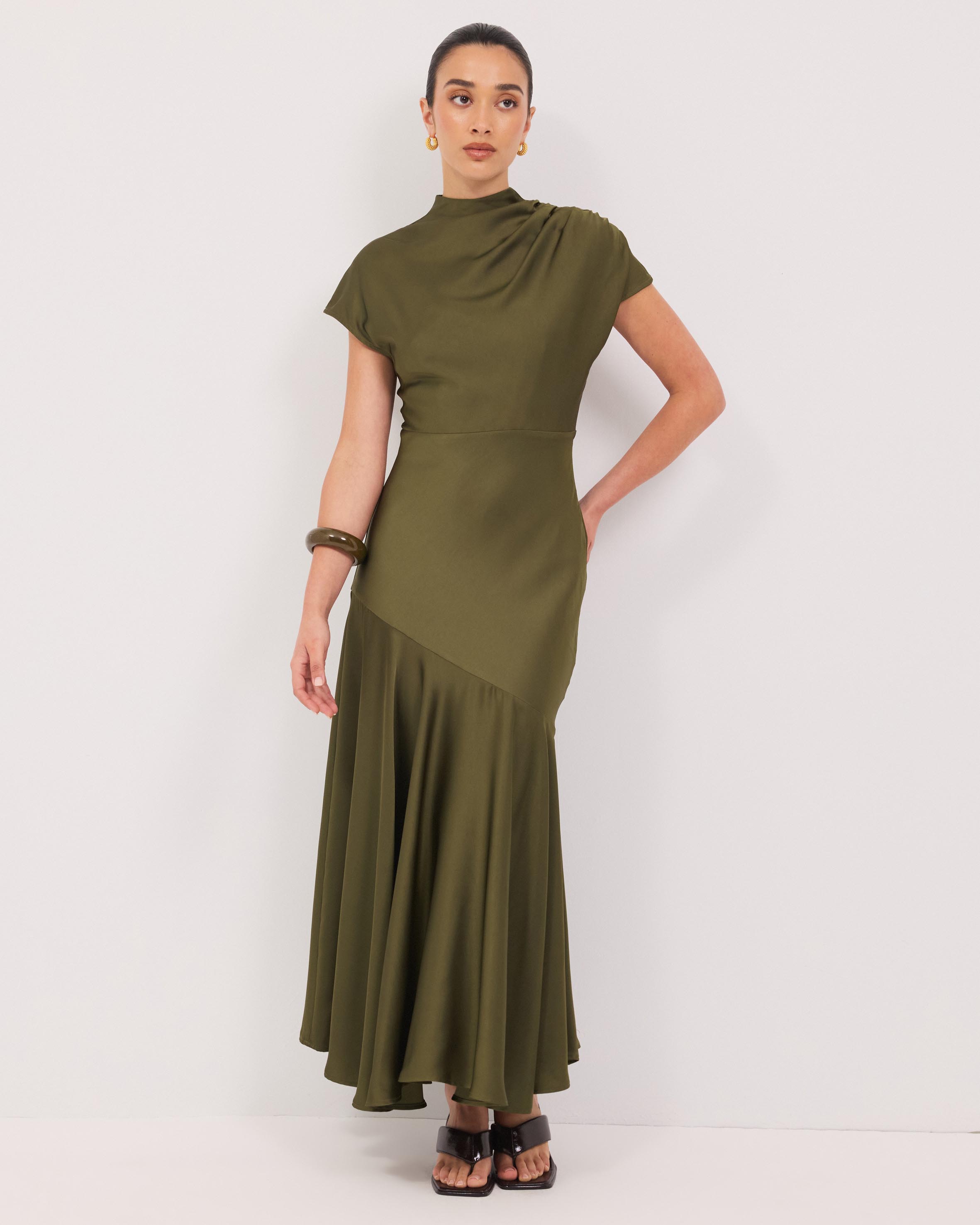 Easton Satin Midi Dress