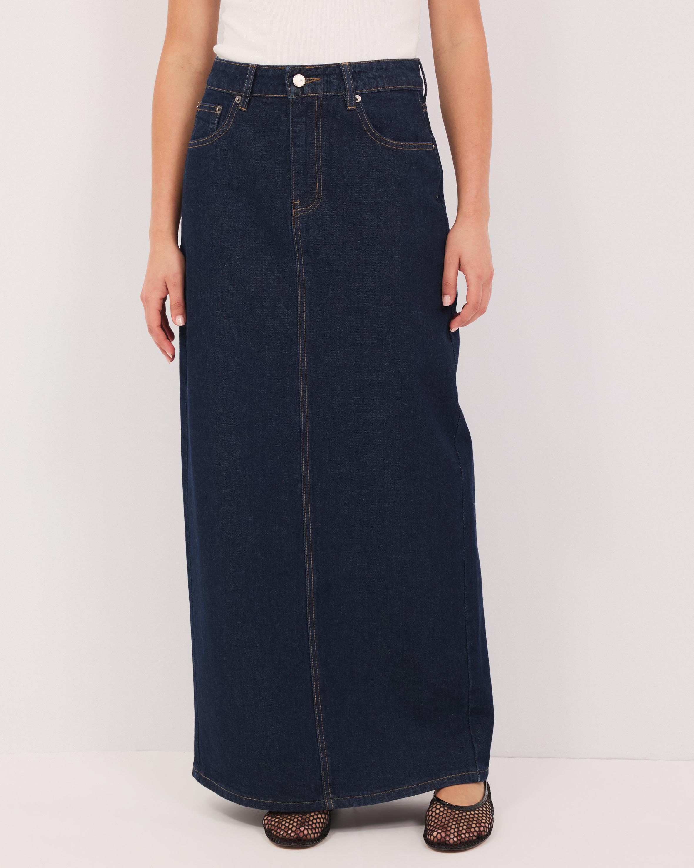 Cassandra Denim Maxi Skirt
