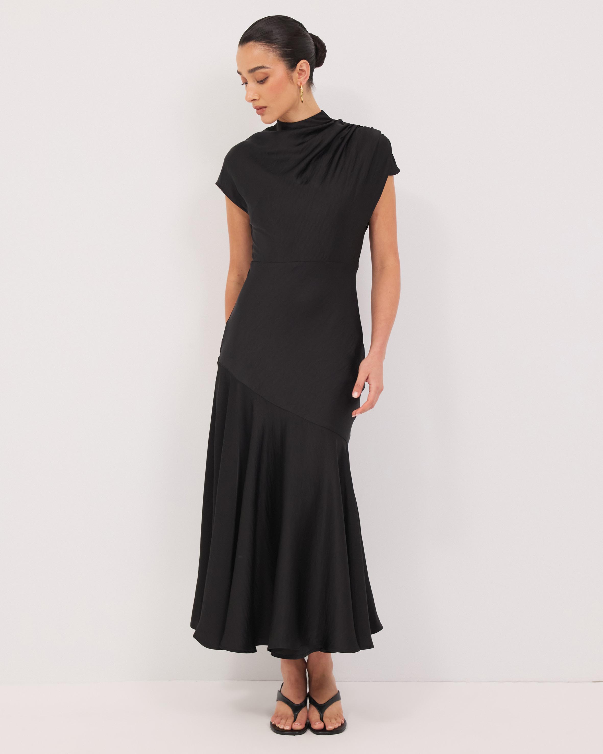 Easton Satin Midi Dress