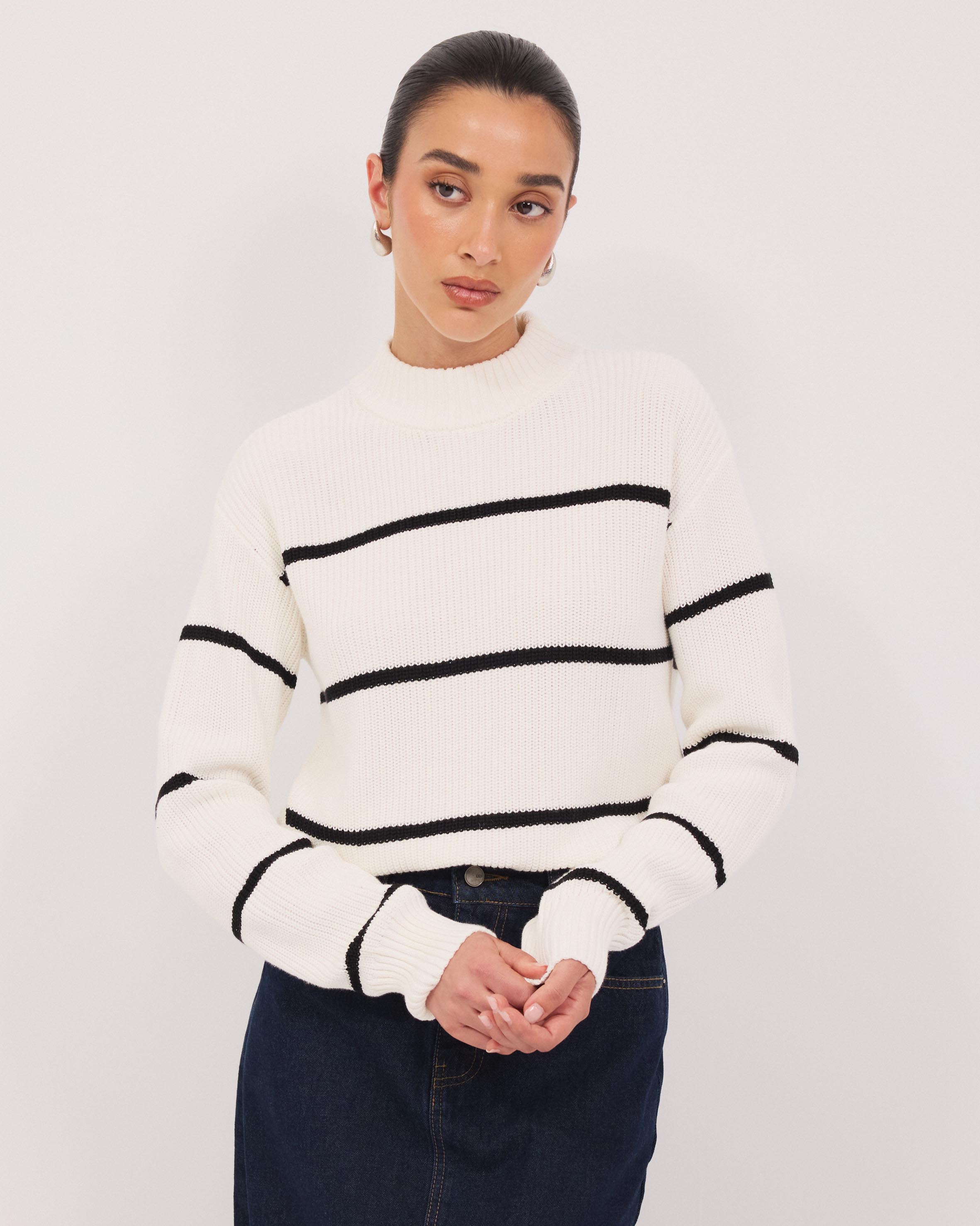 Ronnie Stripe Crew Neck Jumper