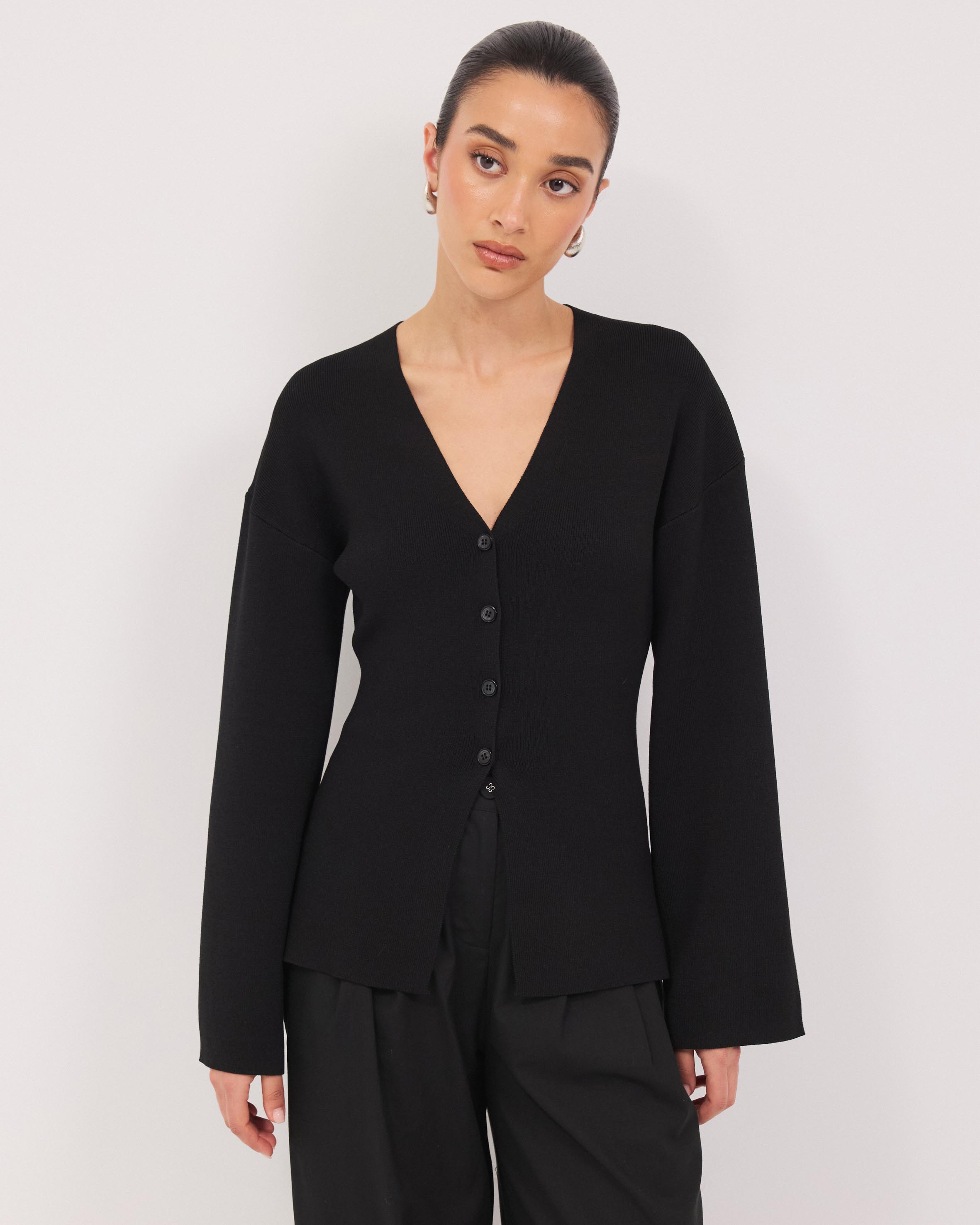 Tiarne Flared Knit Cardigan