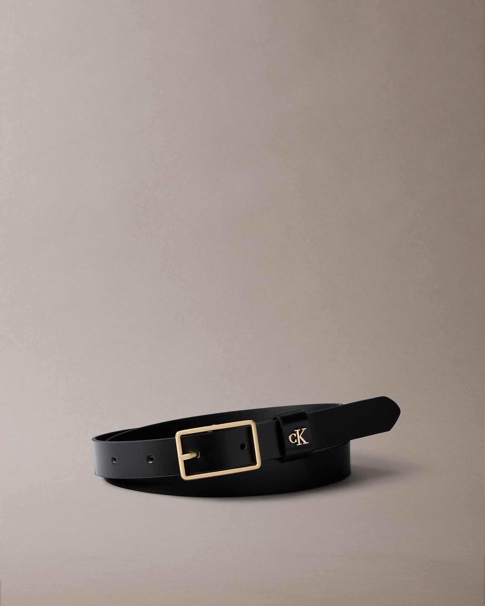 Full Grain Leather Logo Belt