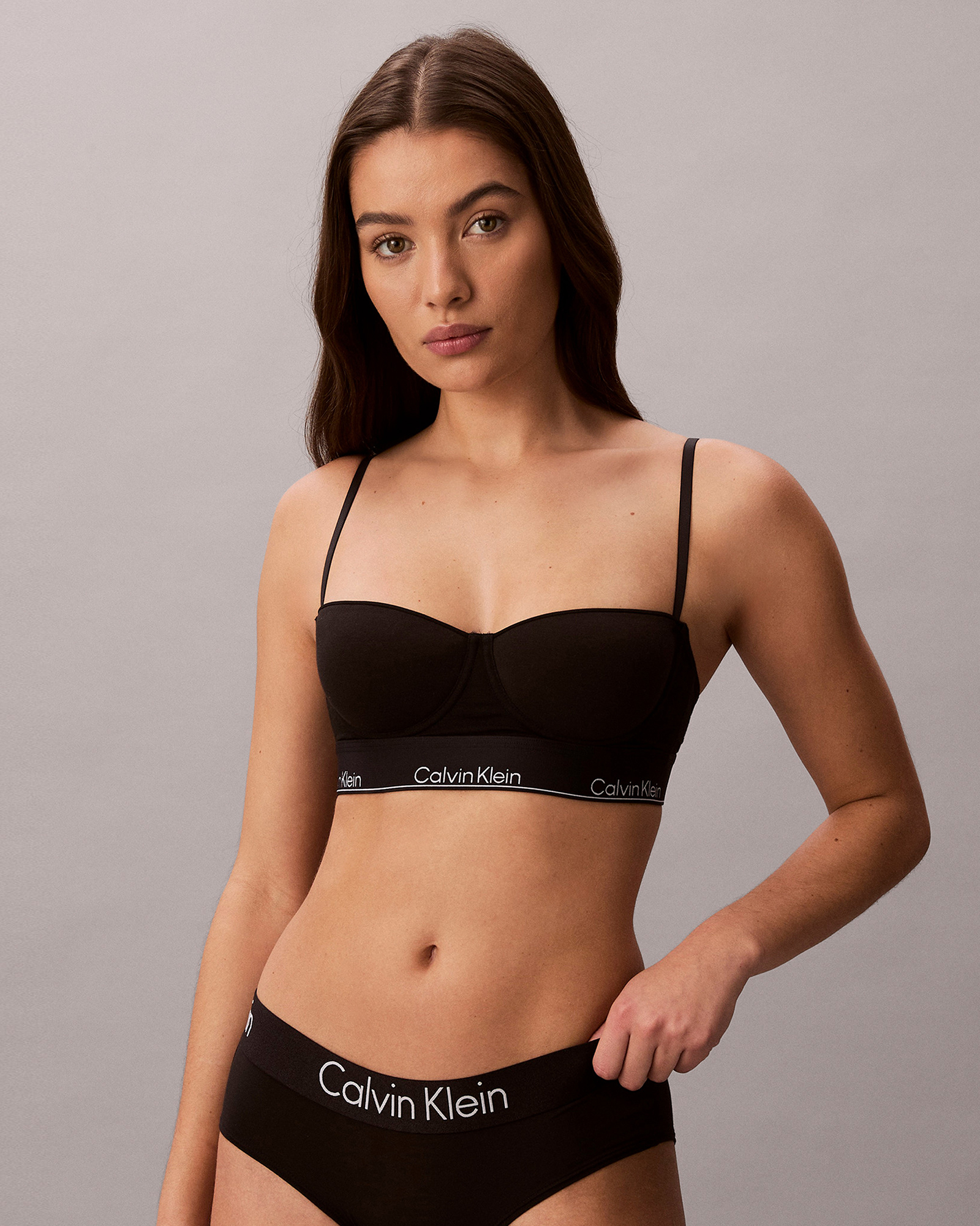 Icon Cotton Modal Lightly Lined Balconette Longline Bra