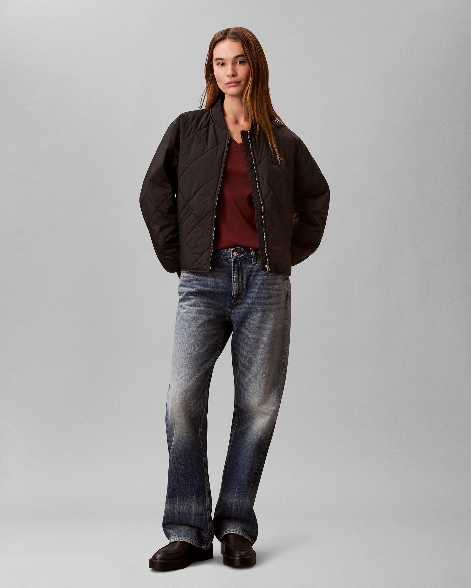 Quilted Bomber Jacket