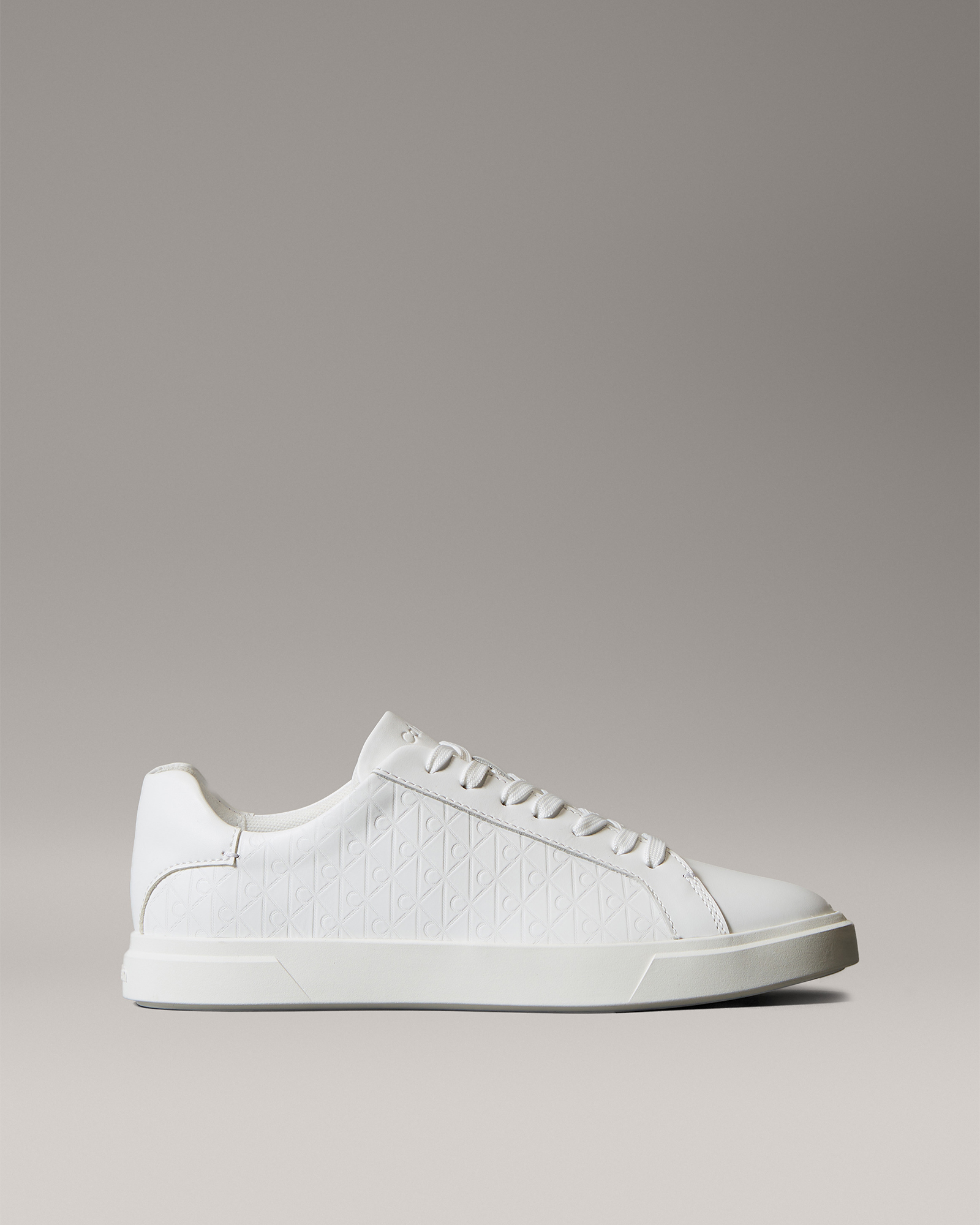 Leather Emblem Logo Pattern Trainers