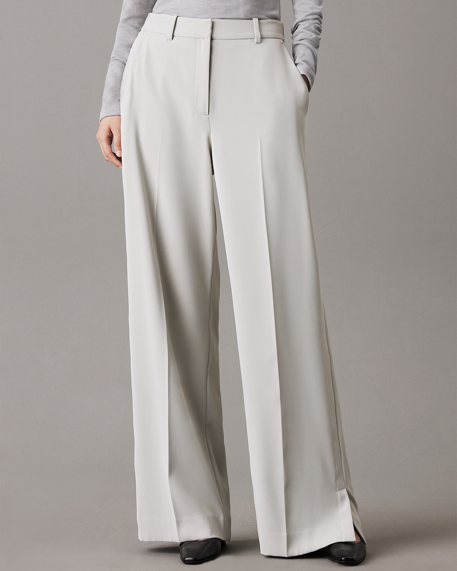 Slim Wide Leg Pants