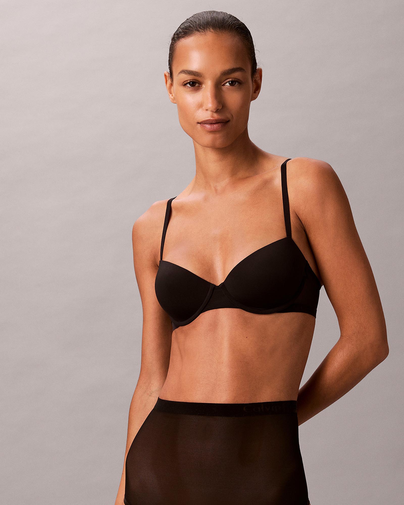 Minimalist Mesh Uplift Demi Padded Underwire Bra