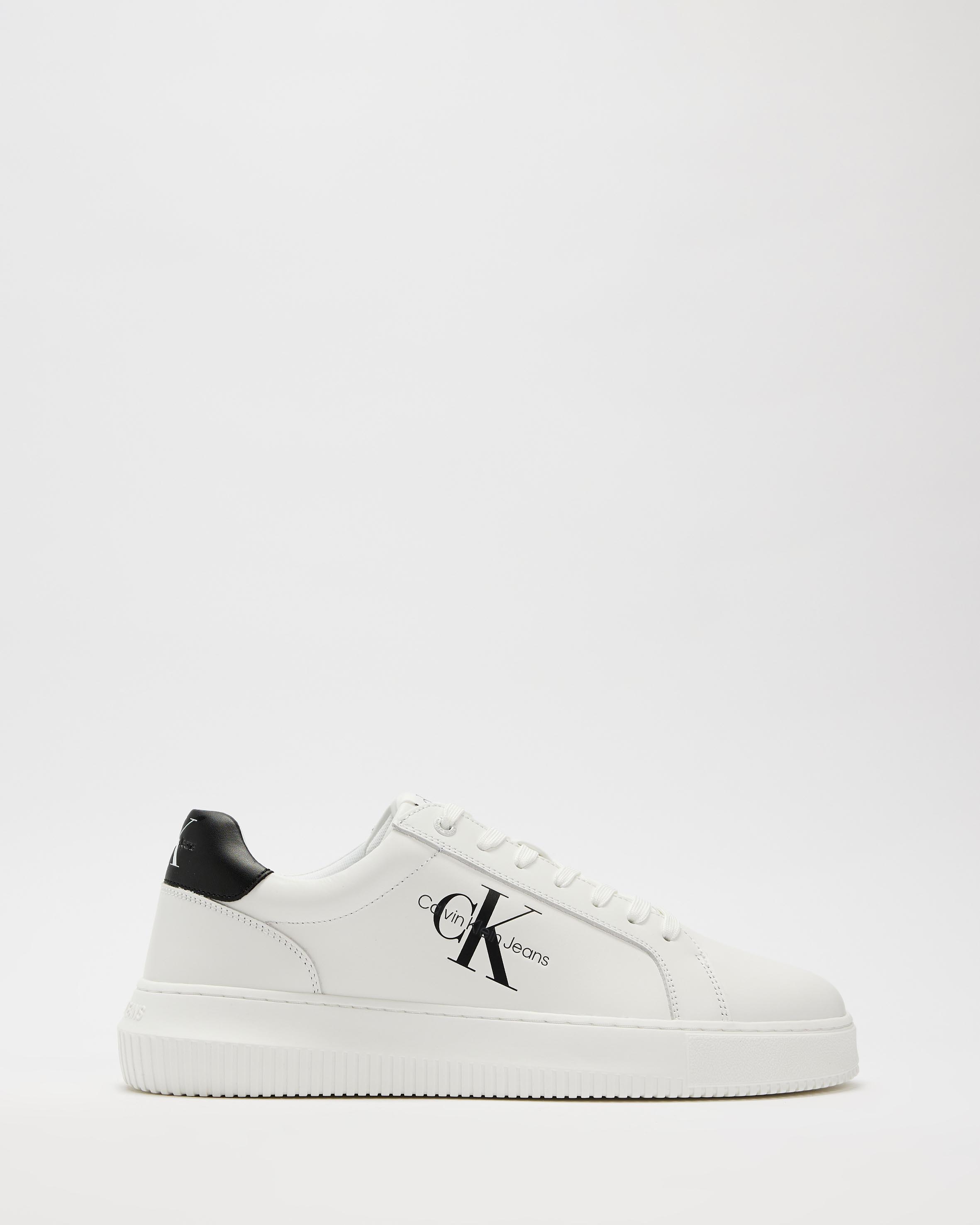 Chunky Cupsole Mono Leather Sneakers - Men's
