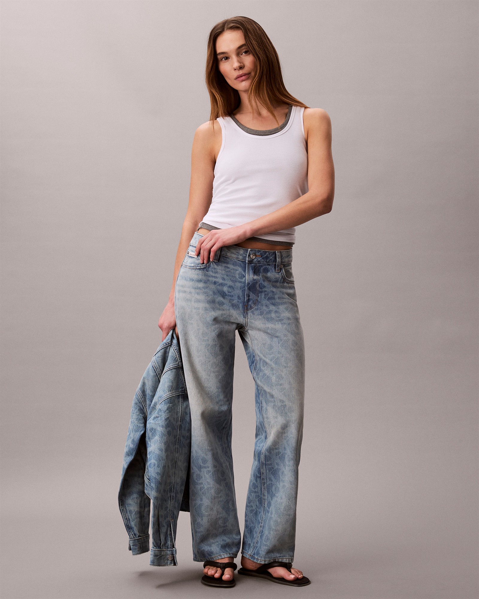 Allover Monogram 90s Straight Jeans