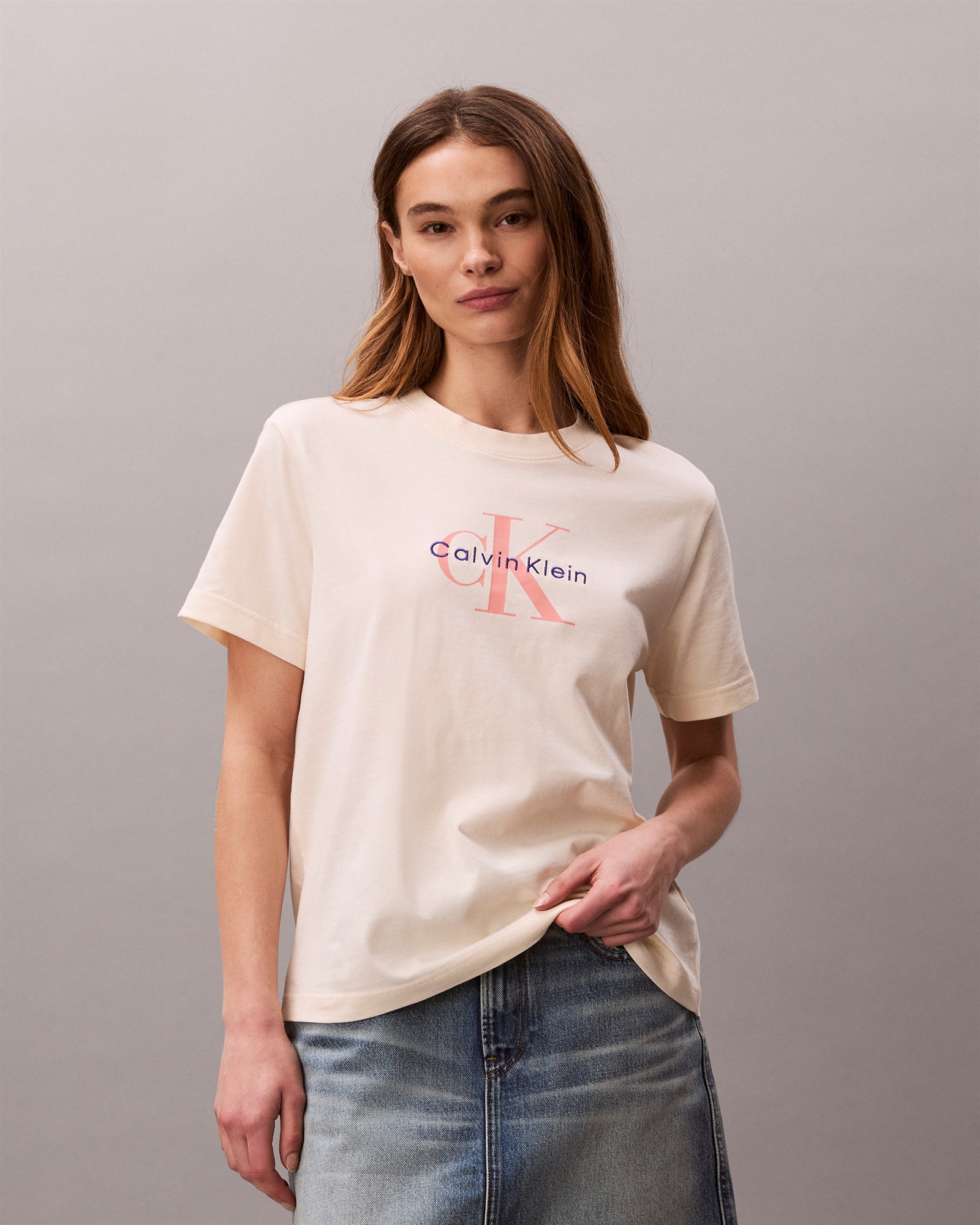 Embroidered Monogram Logo Tee