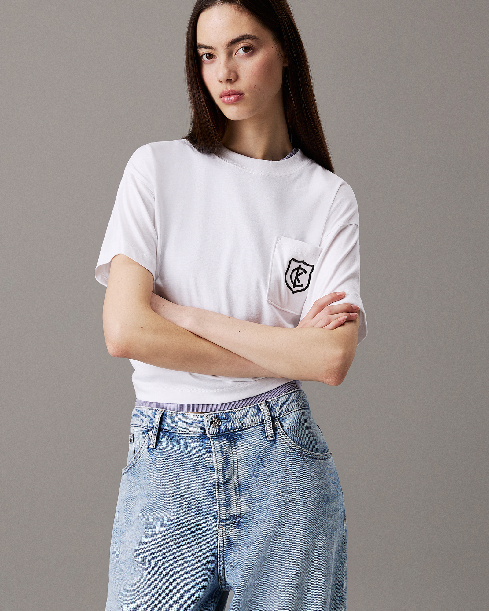 Monogram Logo Crest Graphic Boxy T-Shirt