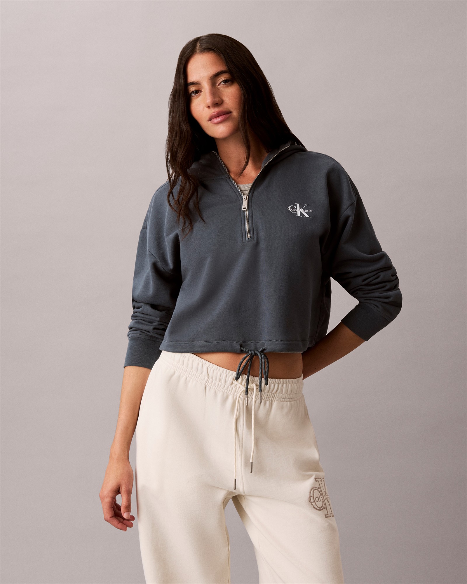 Monologo Terry Cropped Hoodie