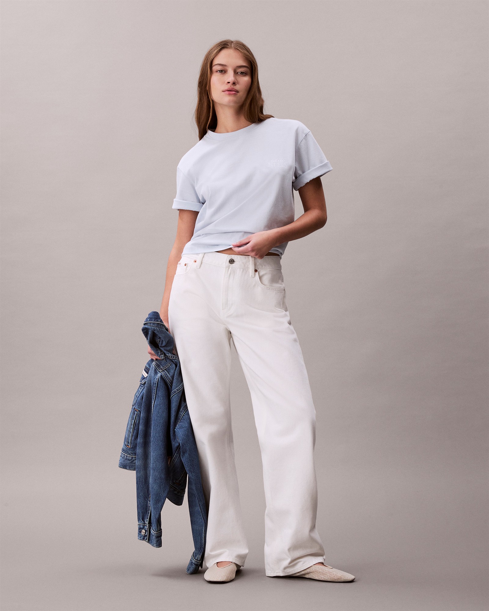 Embroidered Logo Graphic Boxy T-Shirt