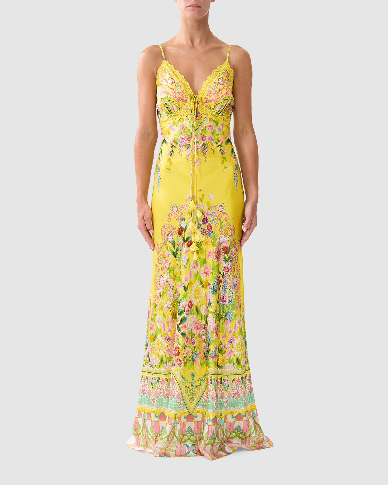 Bias Slip Dress With Lace Edge Detail
