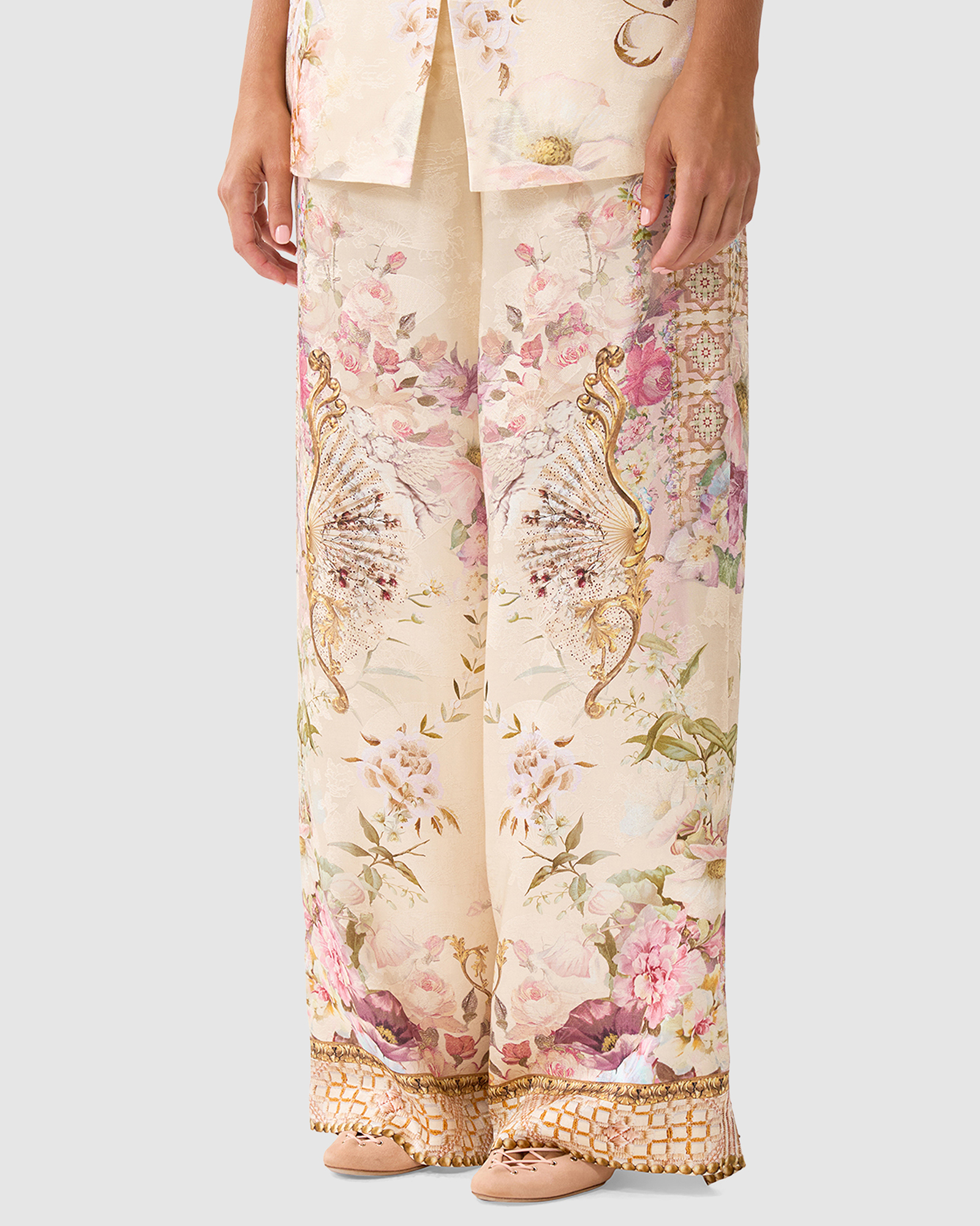Wide Leg Waisted Pants