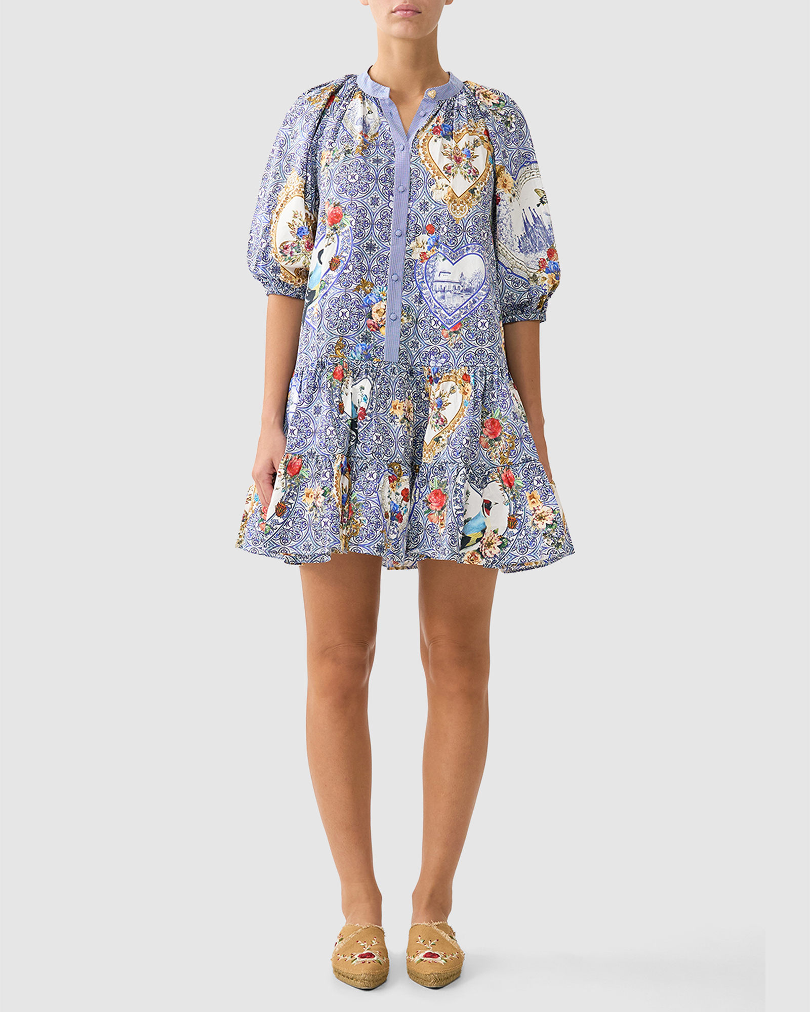 Puff Sleeve Shirt Dress