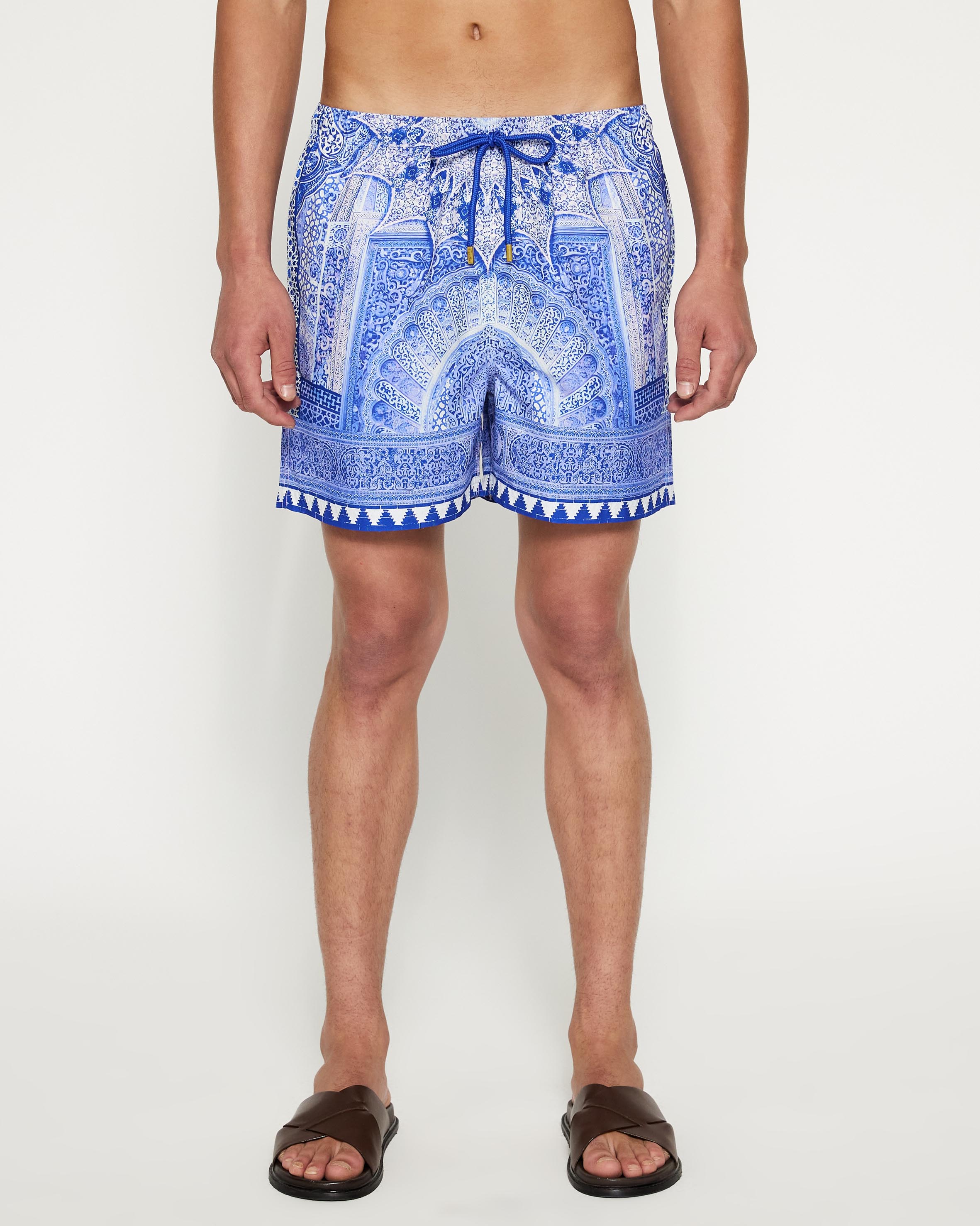 Mid Length Boardshorts With Elastic Waist