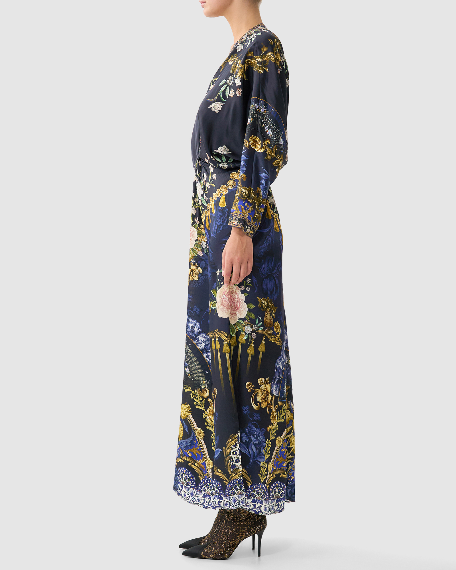 Twist Front Batwing Dress