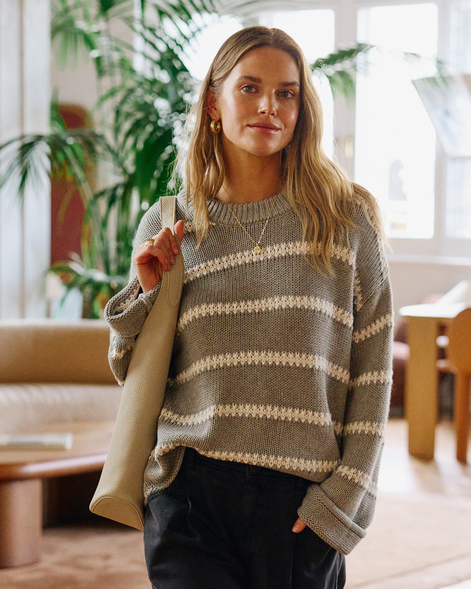 Lila Oversized Knit Crew