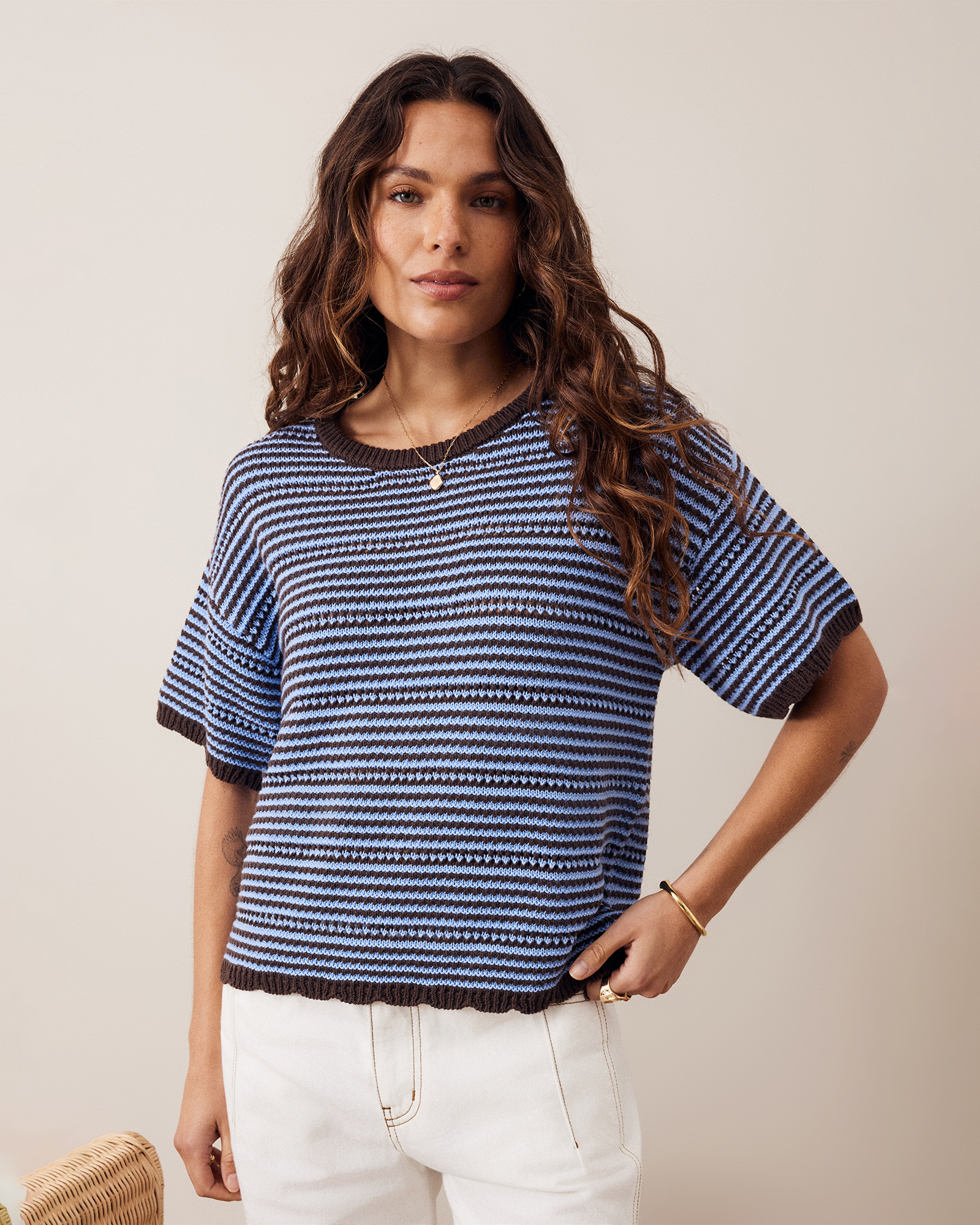 Nina Boxy Knit Tee
