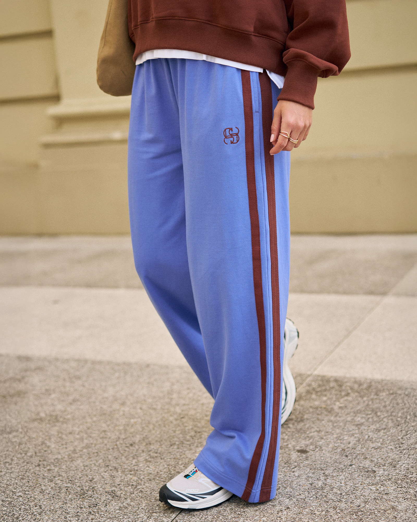 Gigi Wide Leg Terry Trackpant