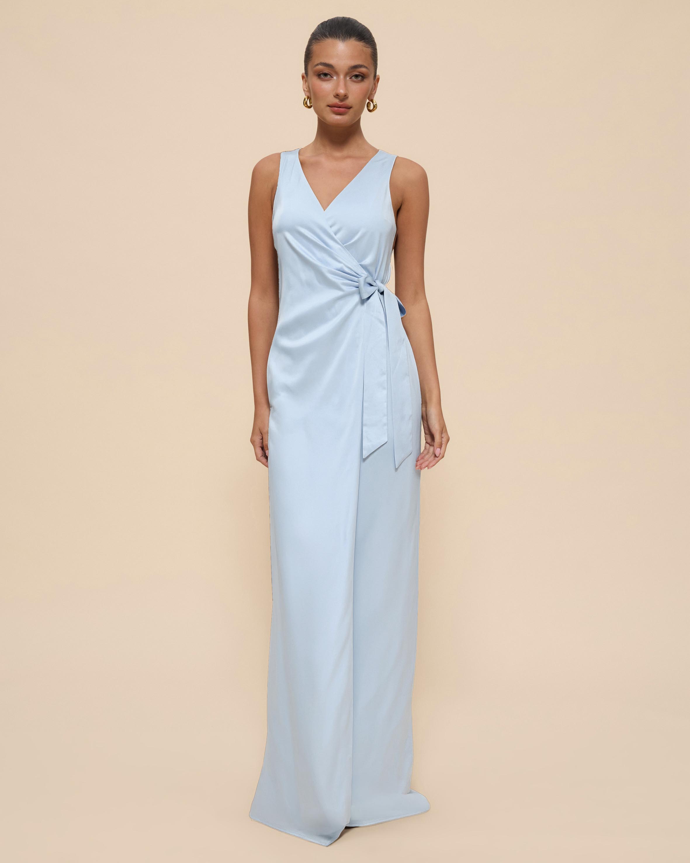 Lani Sleeveless Wrap Maxi Dress