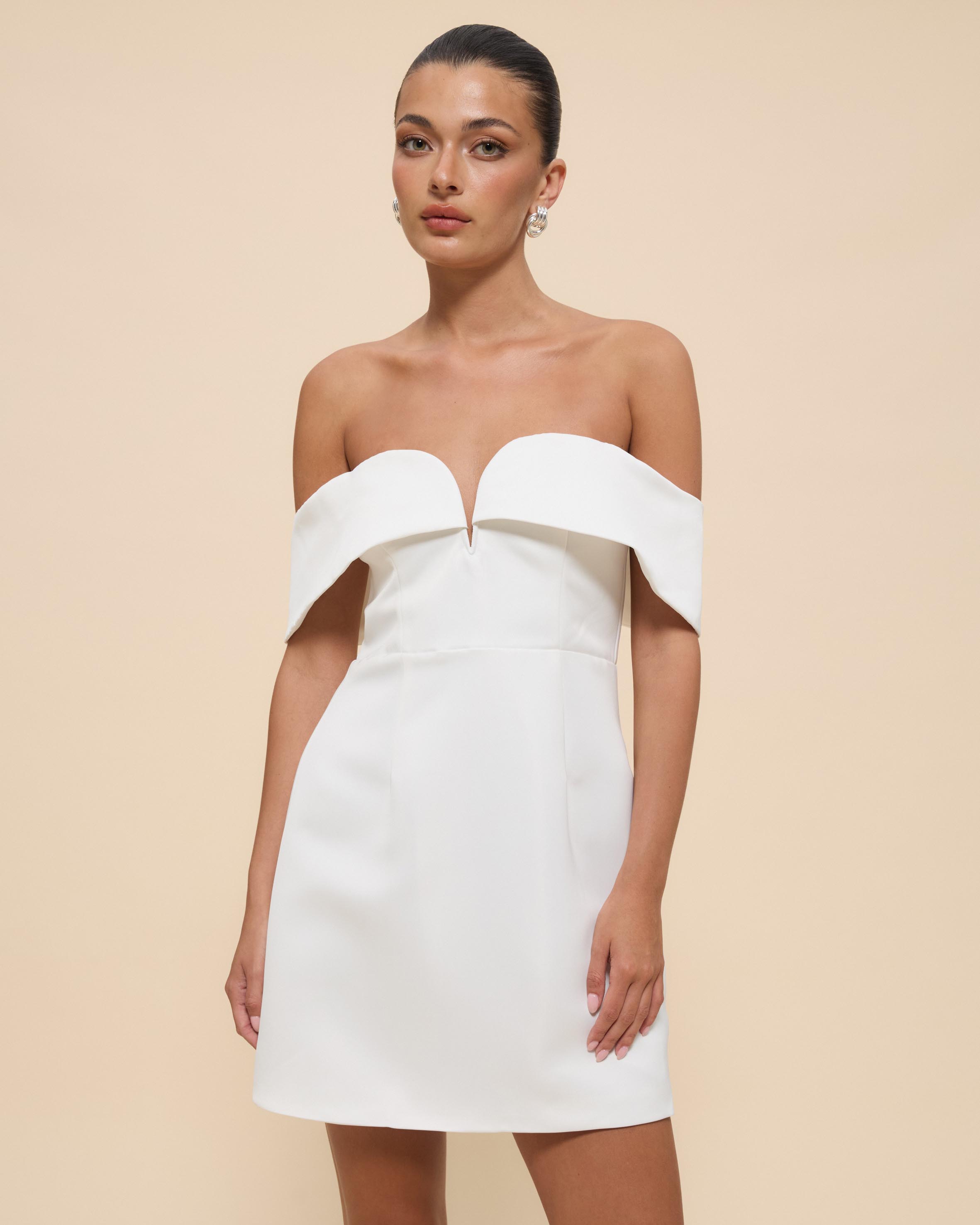 Fold Bodice Mini Dress