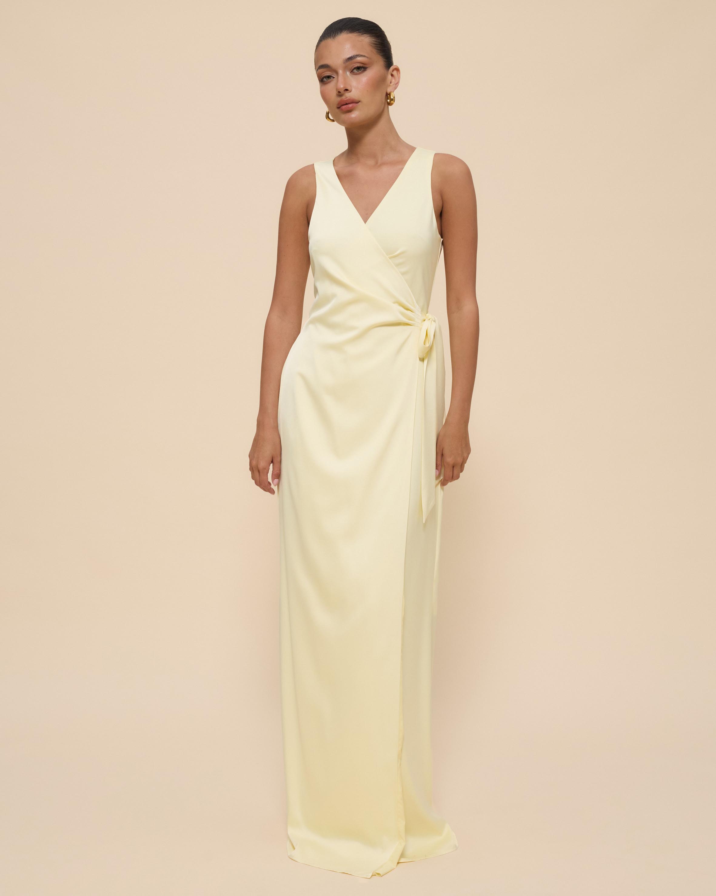 Lani Sleeveless Wrap Maxi Dress