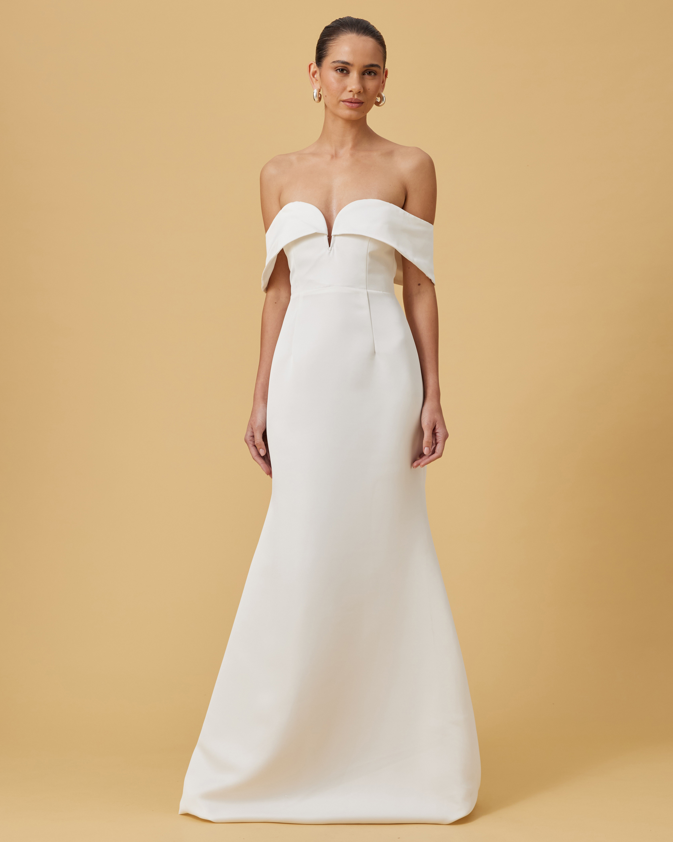 Fold Bodice Mermaid Gown