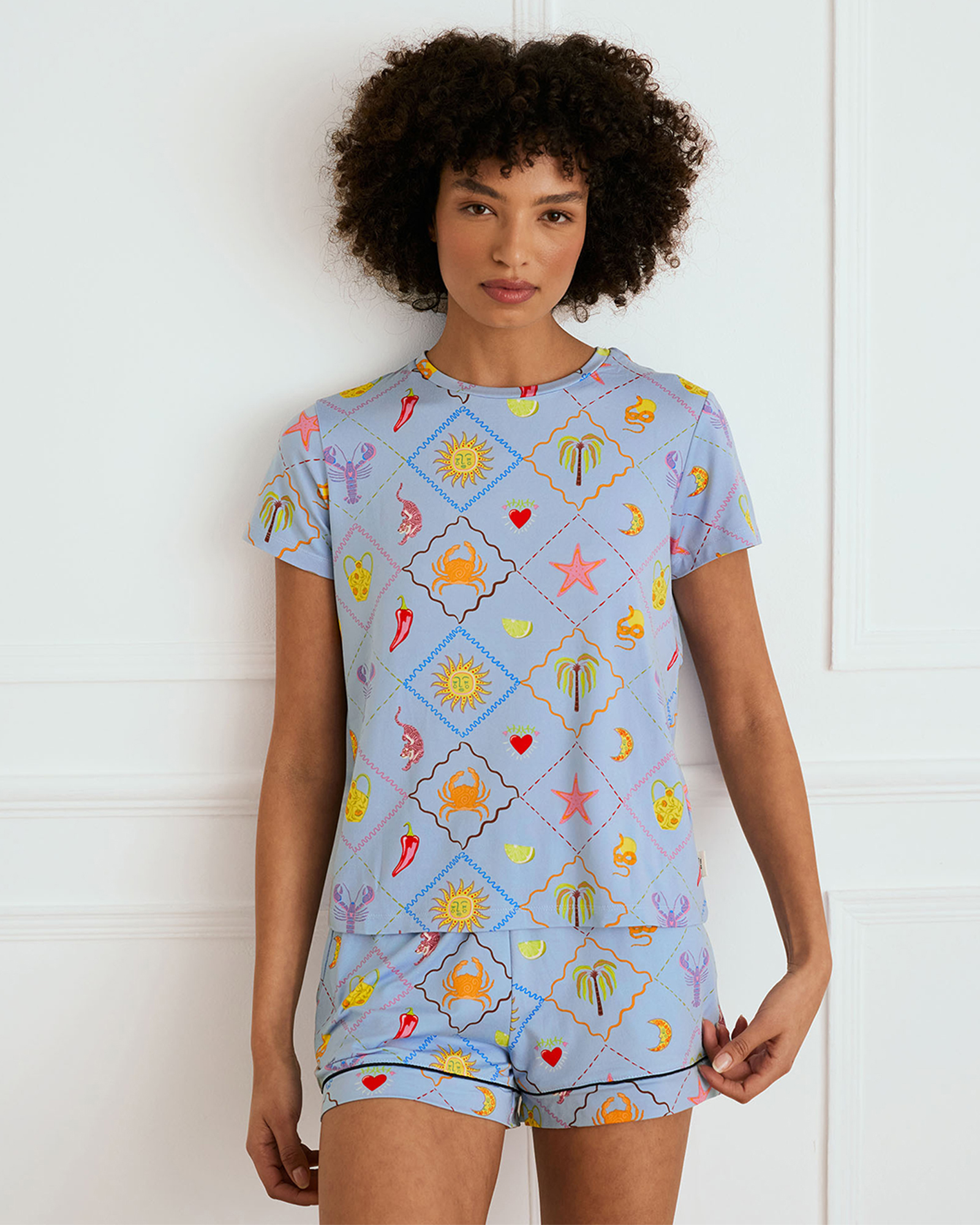 Patchwork Beach Short Pyjama Set