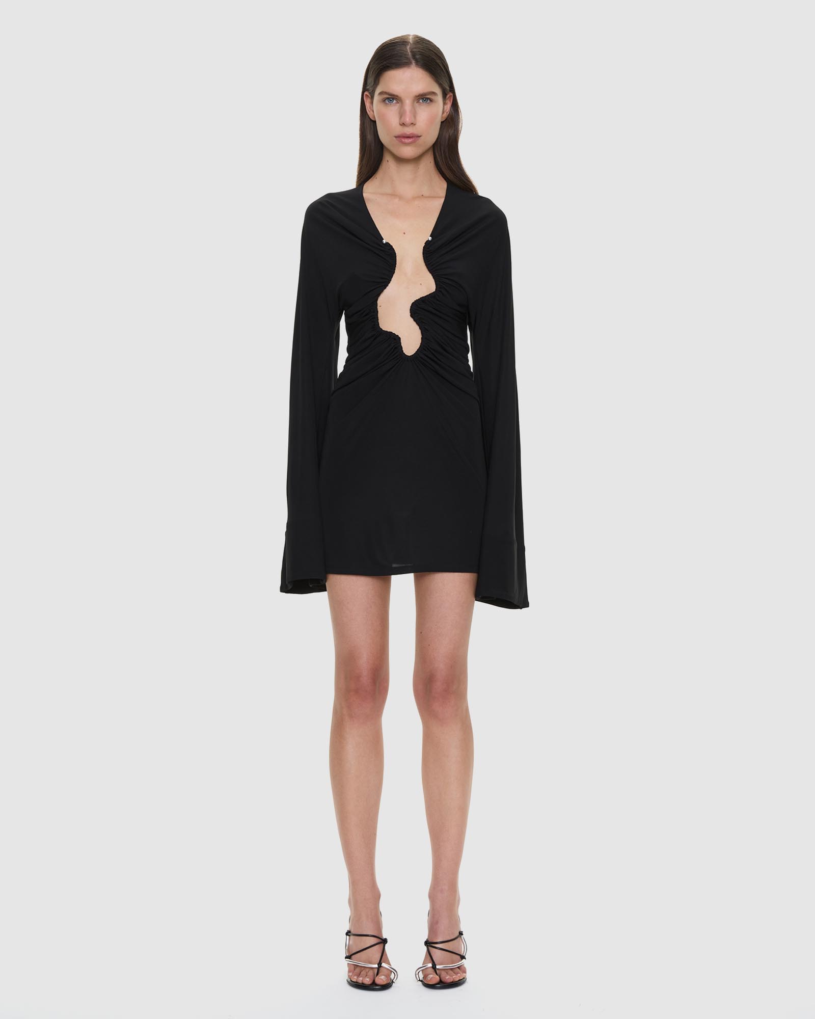 Salacia Ruched LS Mini Dress