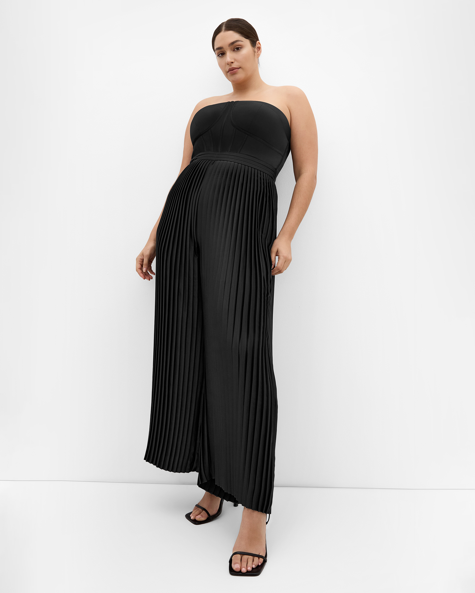 Palazzo Pleat Jumpsuit