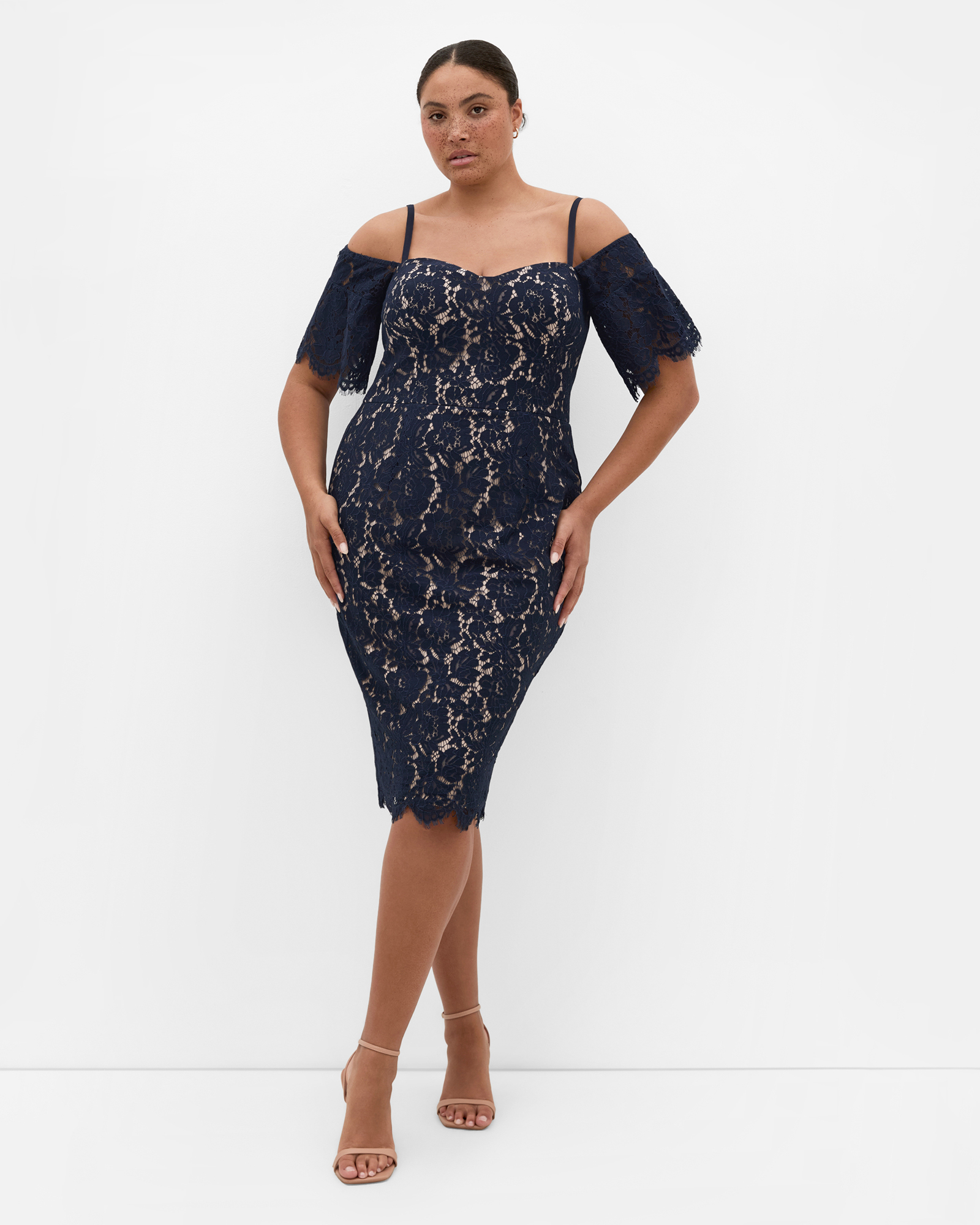 Amelia Lace Midi Dress