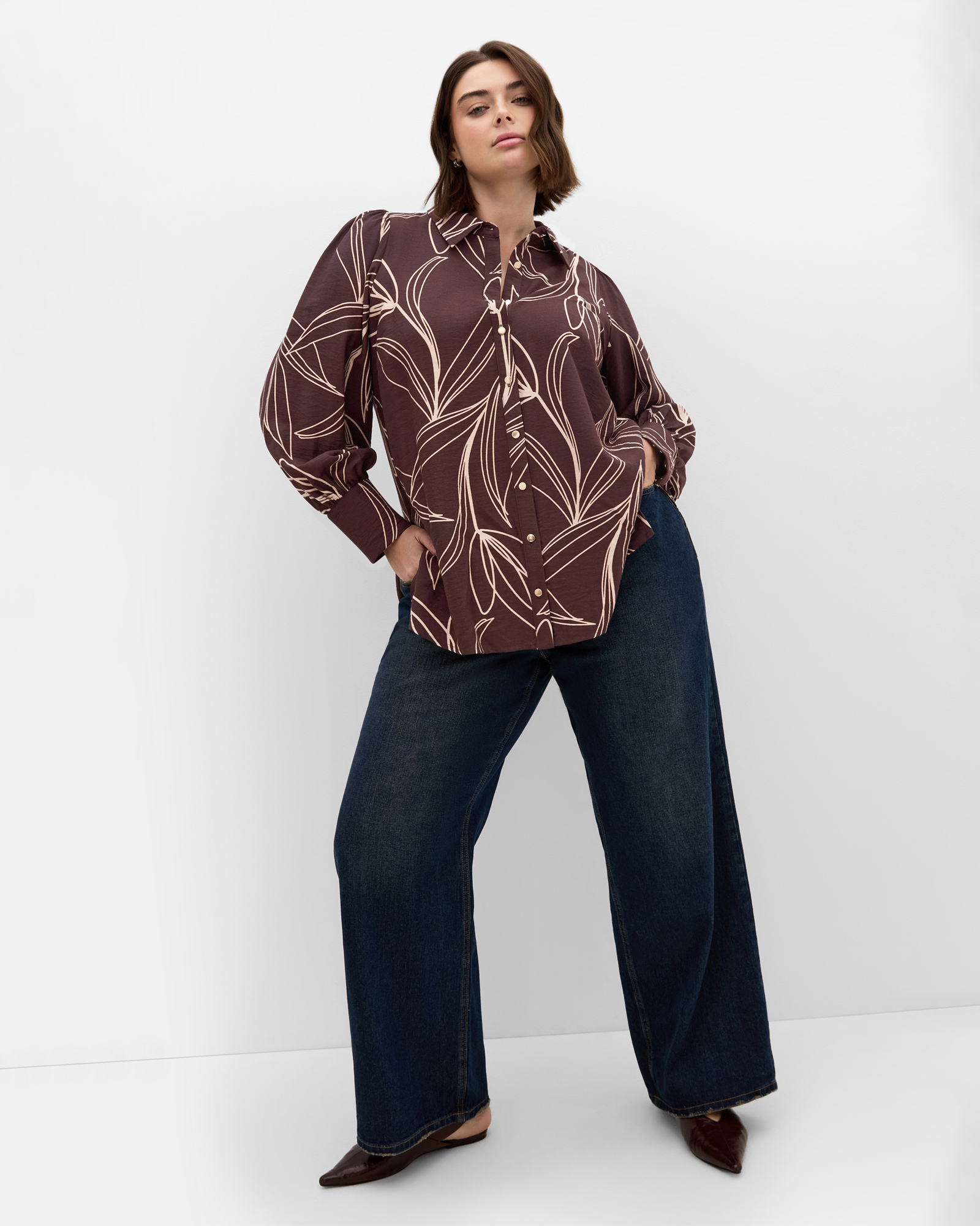Bella Long Sleeve Print Shirt