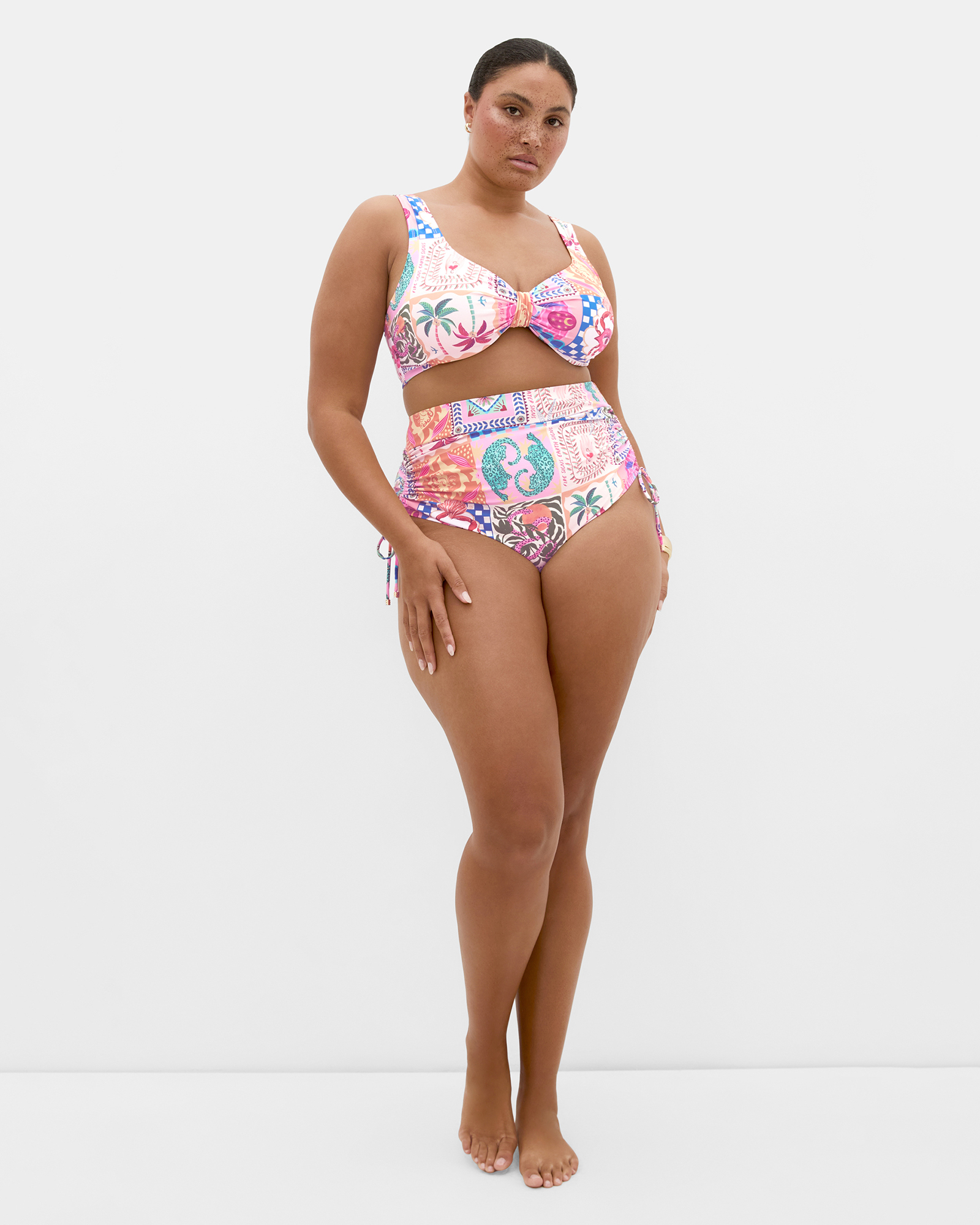 Positano Hi Waist Print Bikini Brief