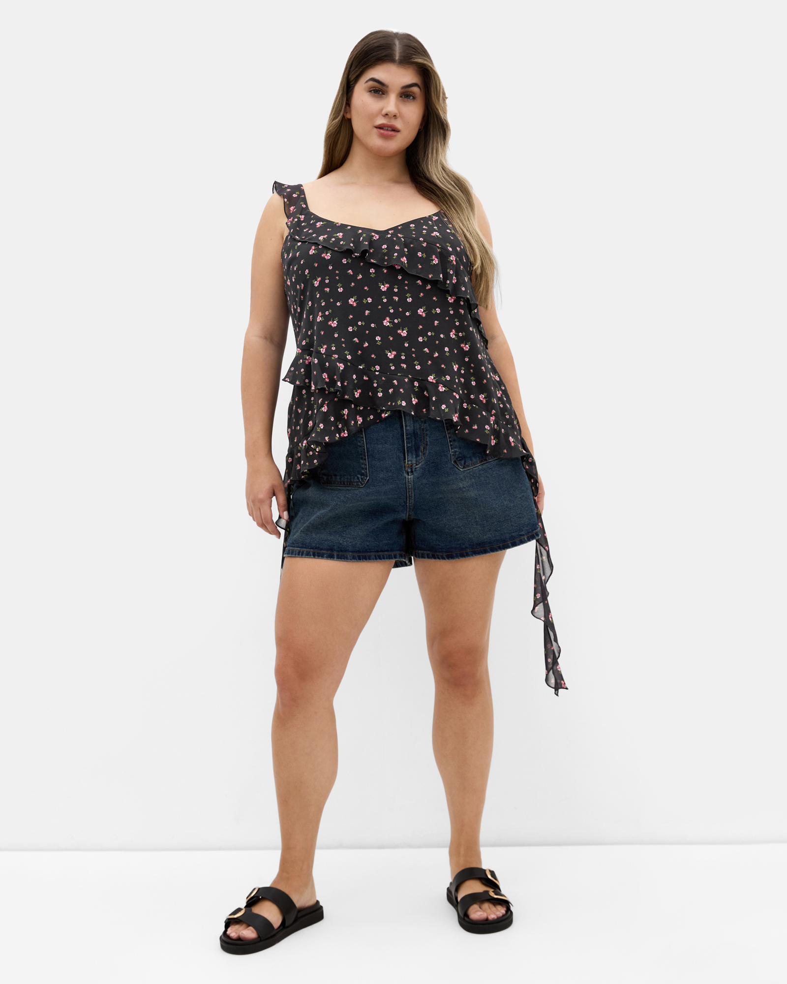 Waverly Frill Print Top