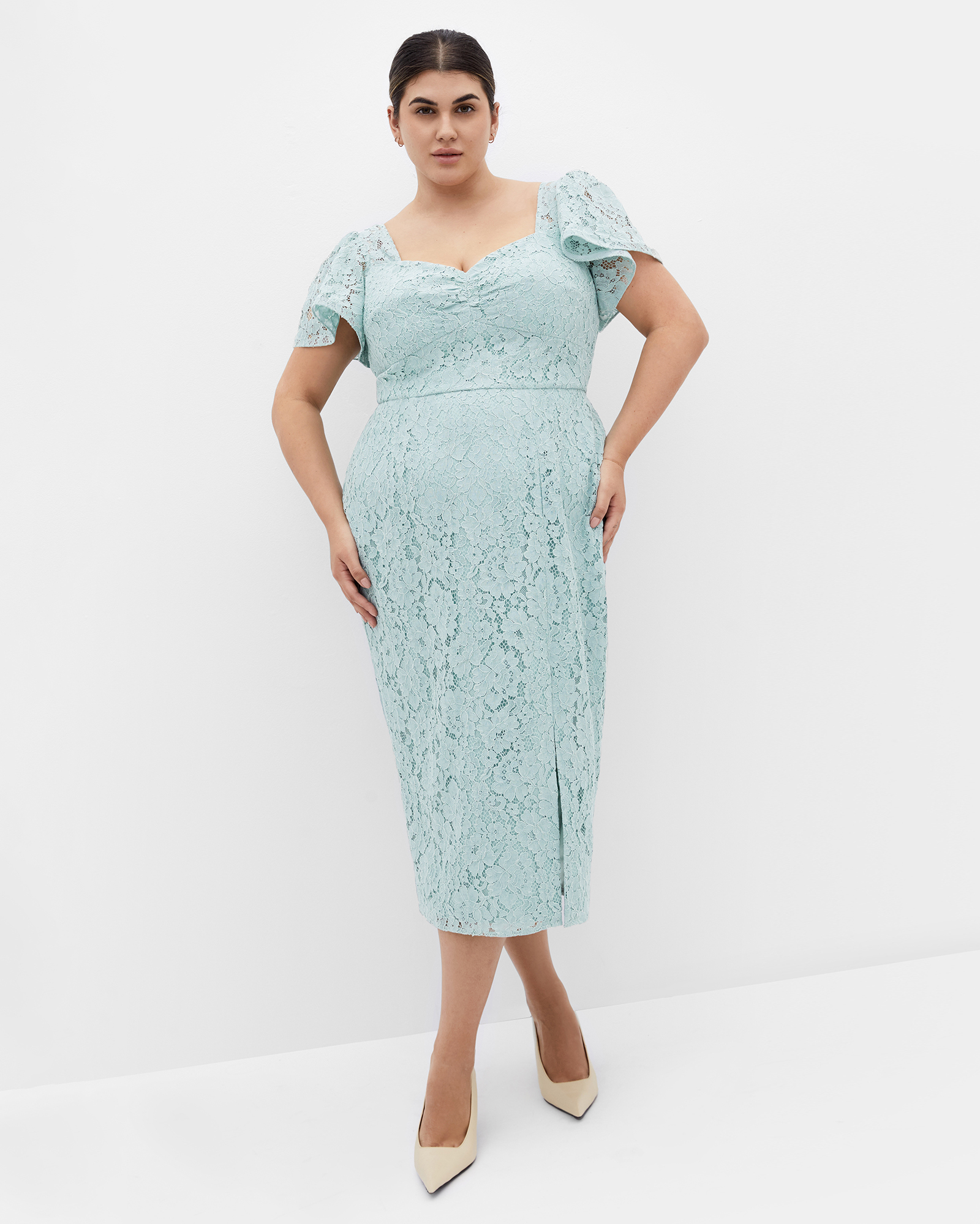 Maisie Lace Midi Dress