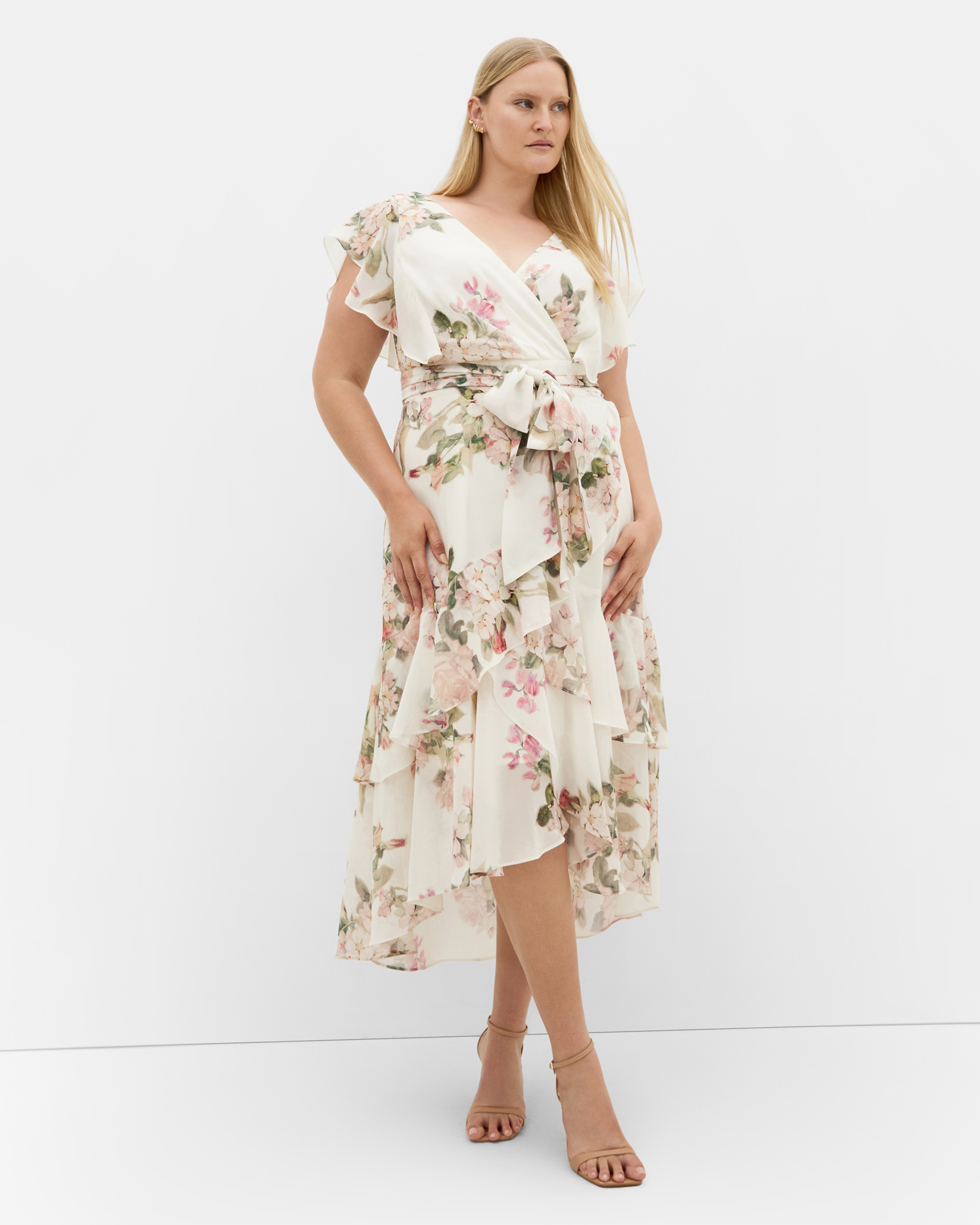 Demure Floral Maxi Dress