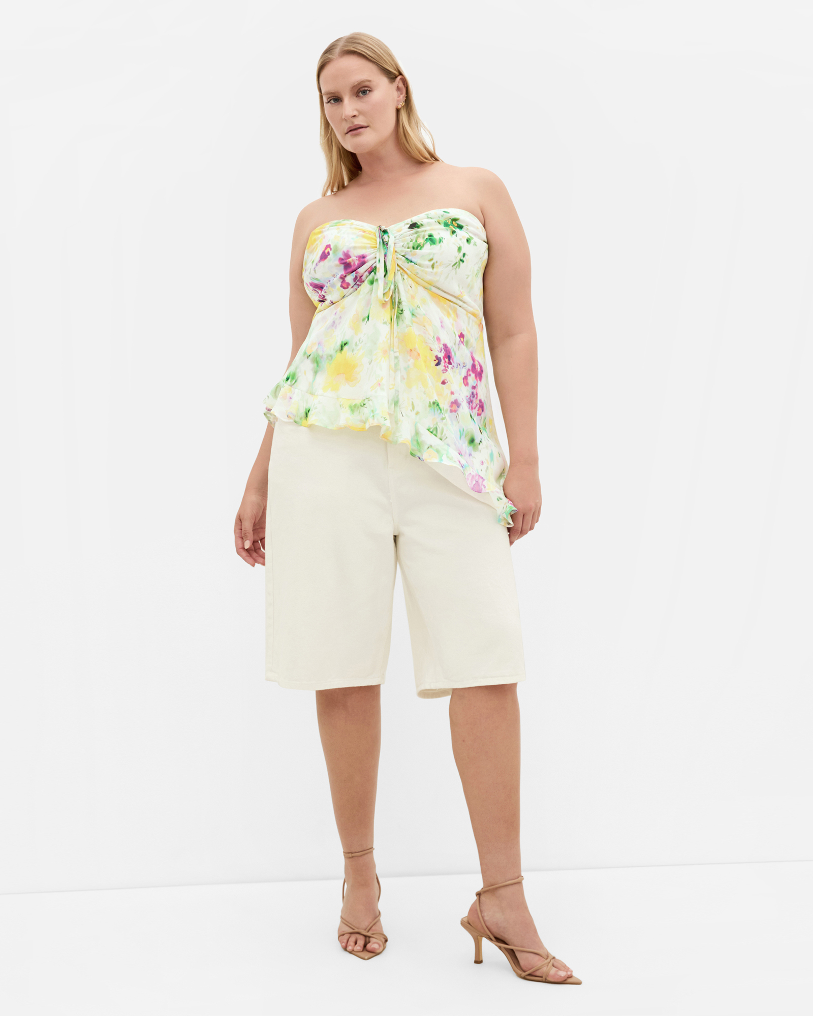 Skai Asymmetrical Print Top