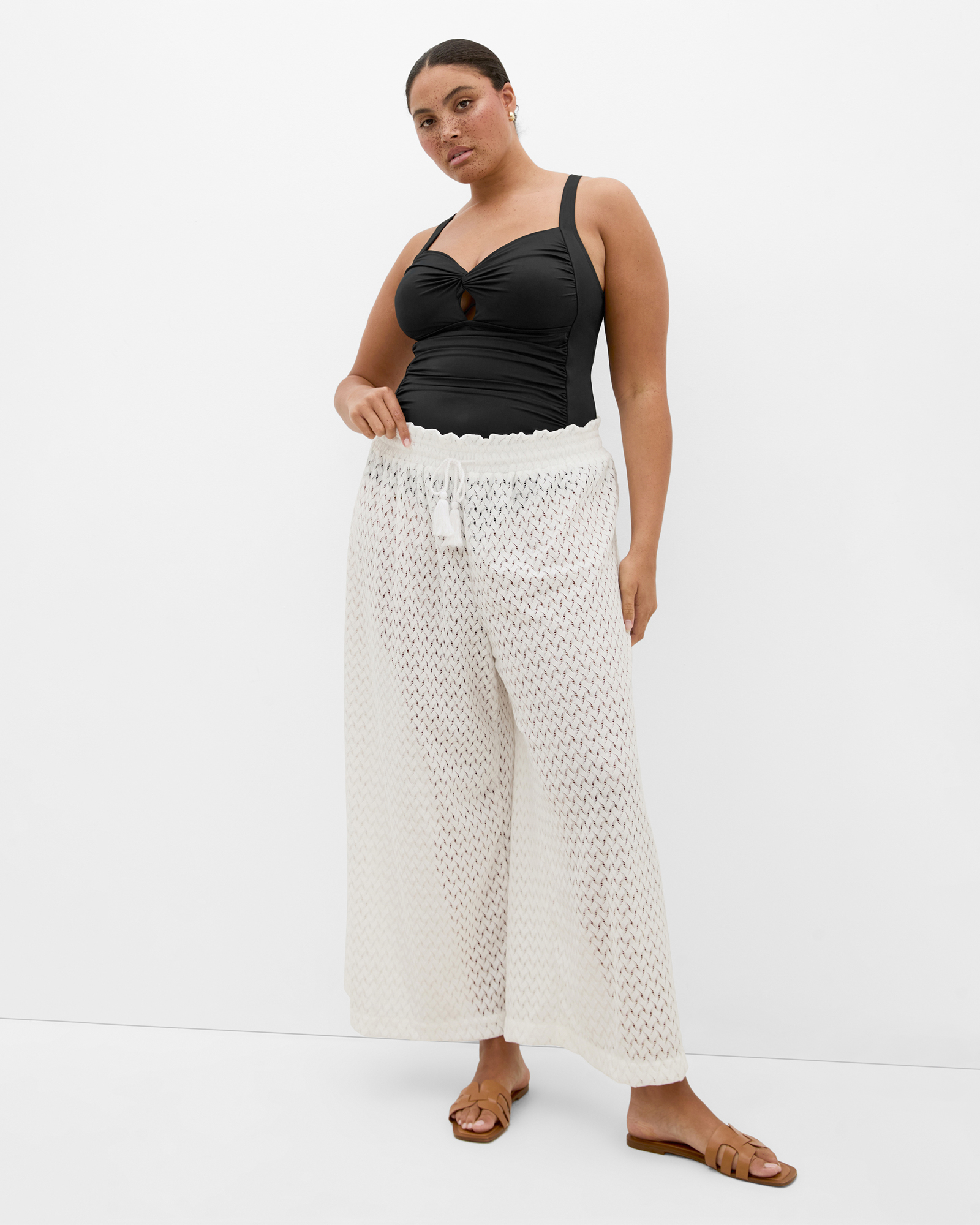 Andros Jacquard Knit Pant - ivory