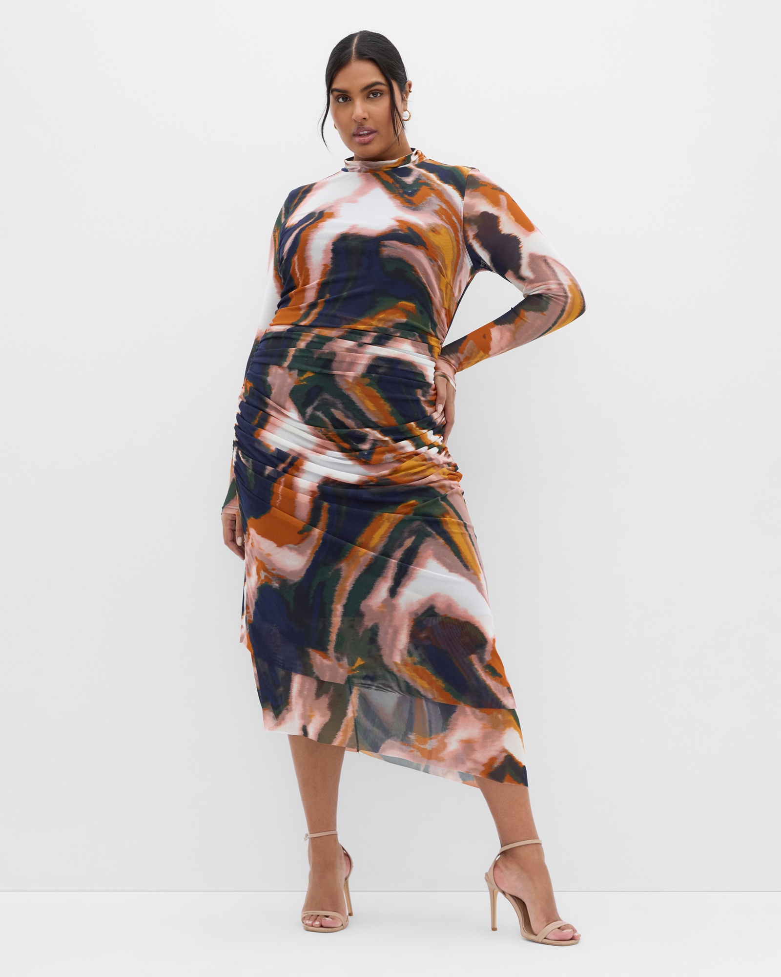 Zia Print Ruched Dress