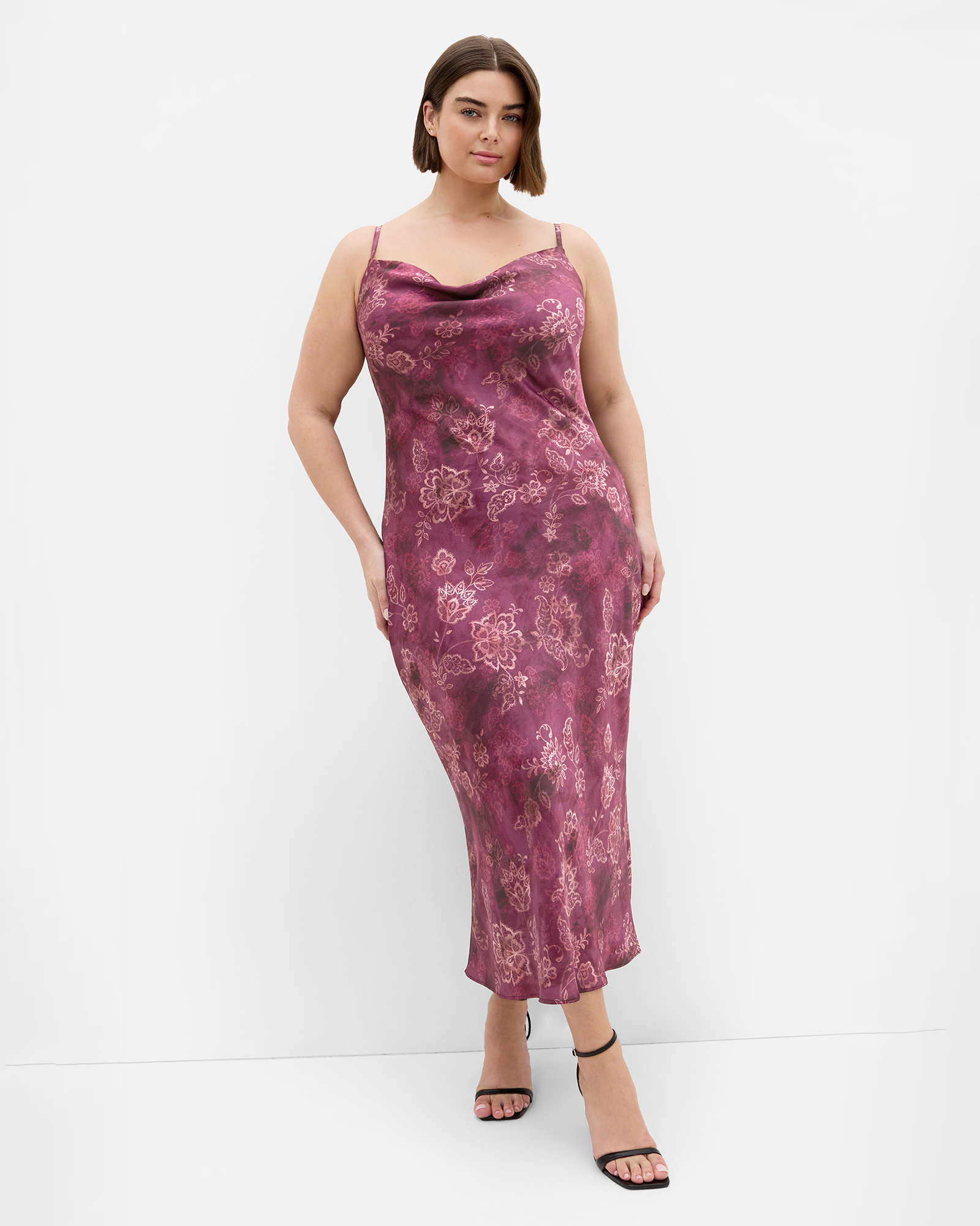 Sadie Lace Print Slip Dress