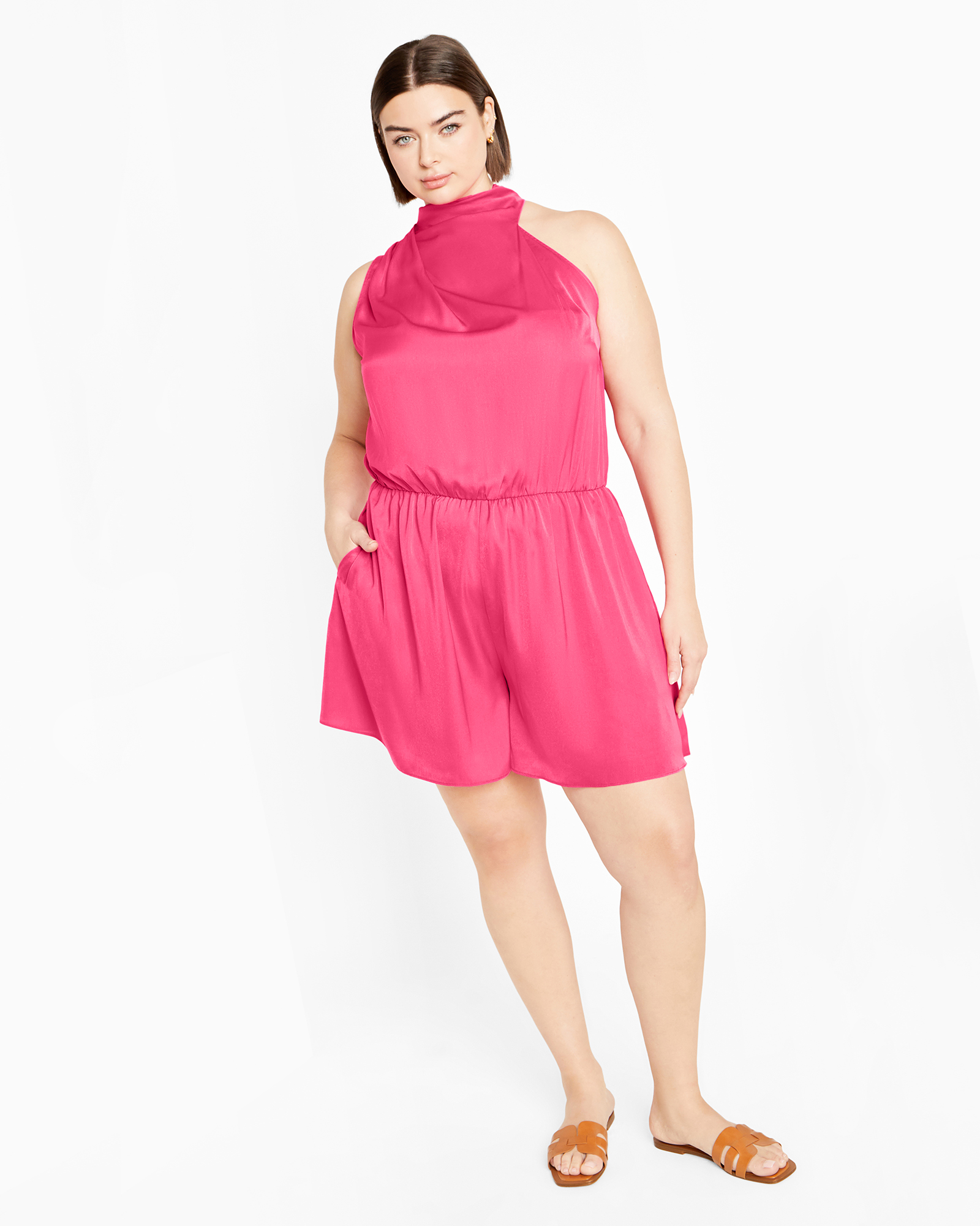 Plus size Kiana Playsuit - pink
