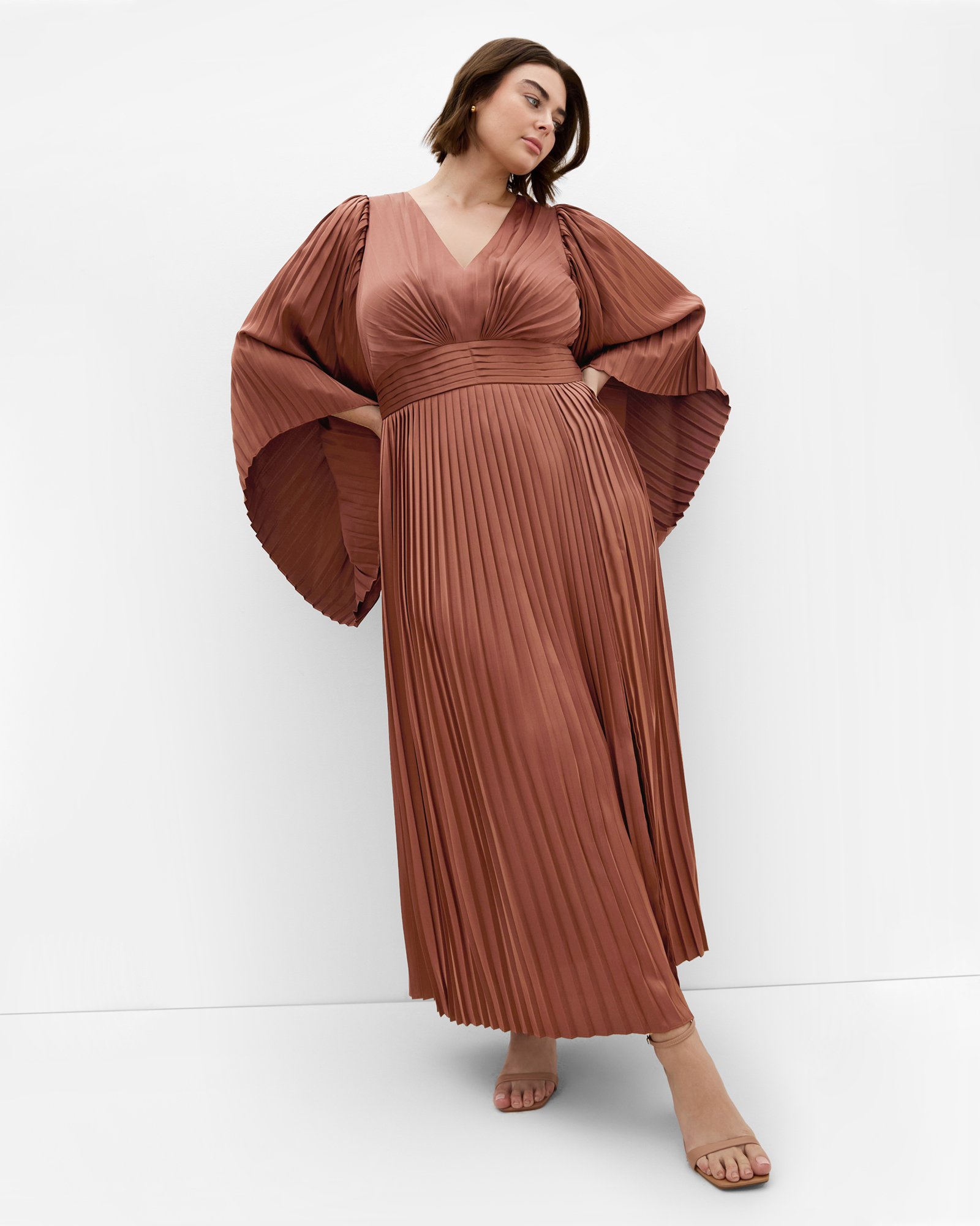 Carmina Pleat Maxi Dress