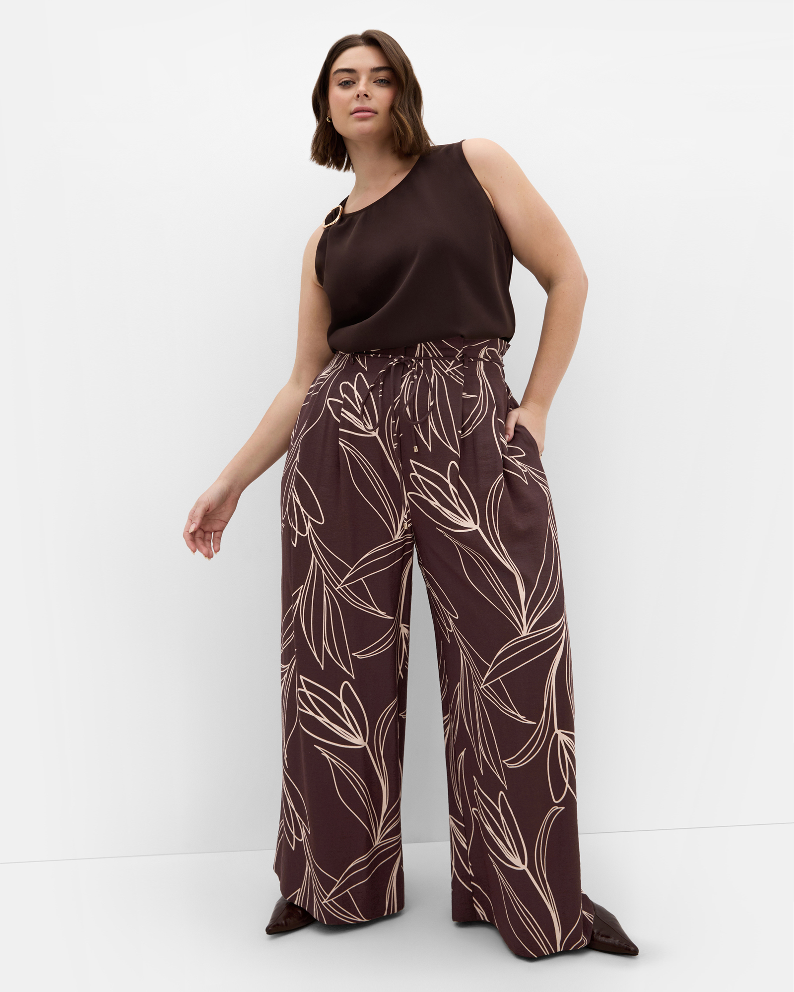 Bella Wide Leg Print Pant