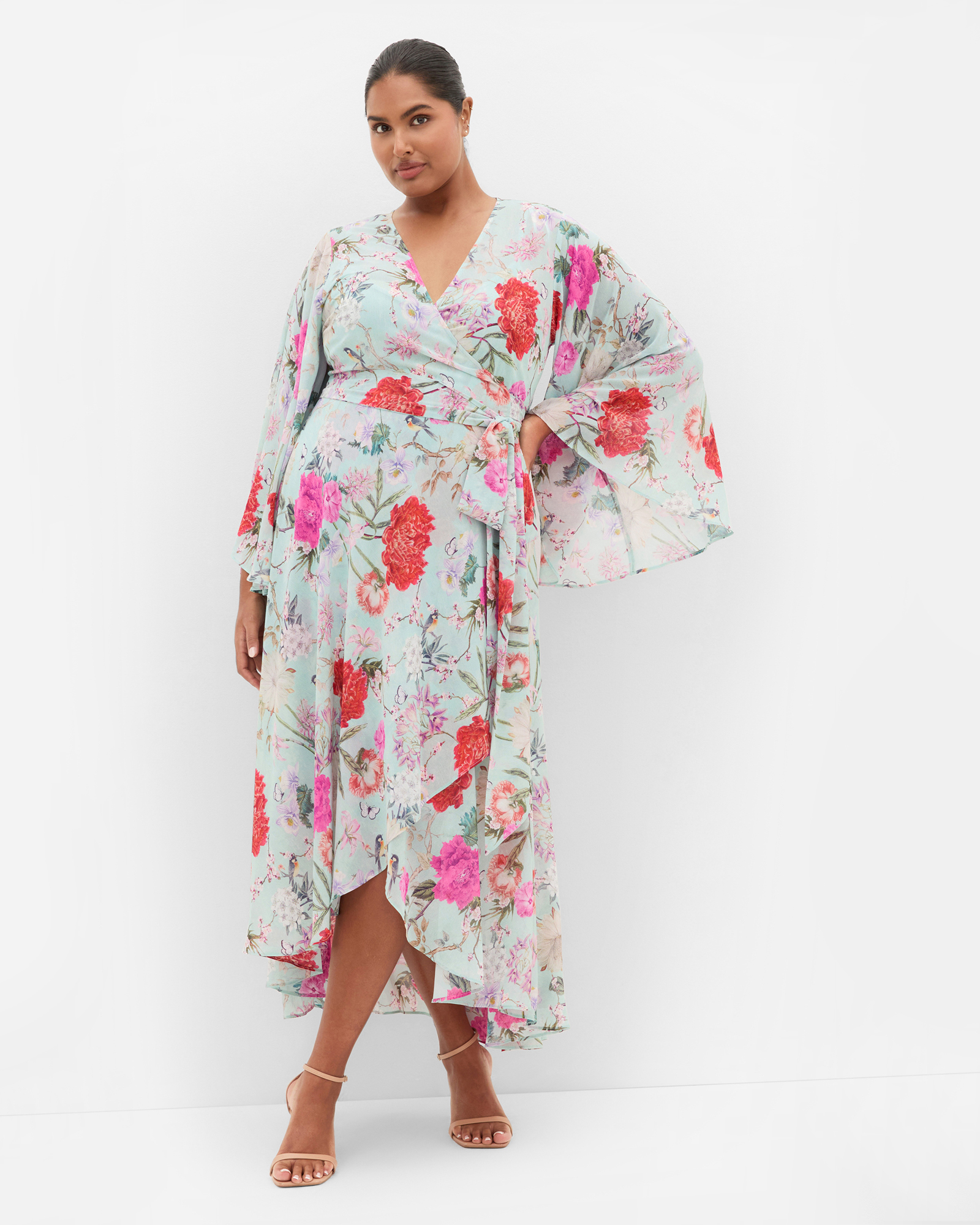 Sienna Botanique Print Wrap Maxi Dress