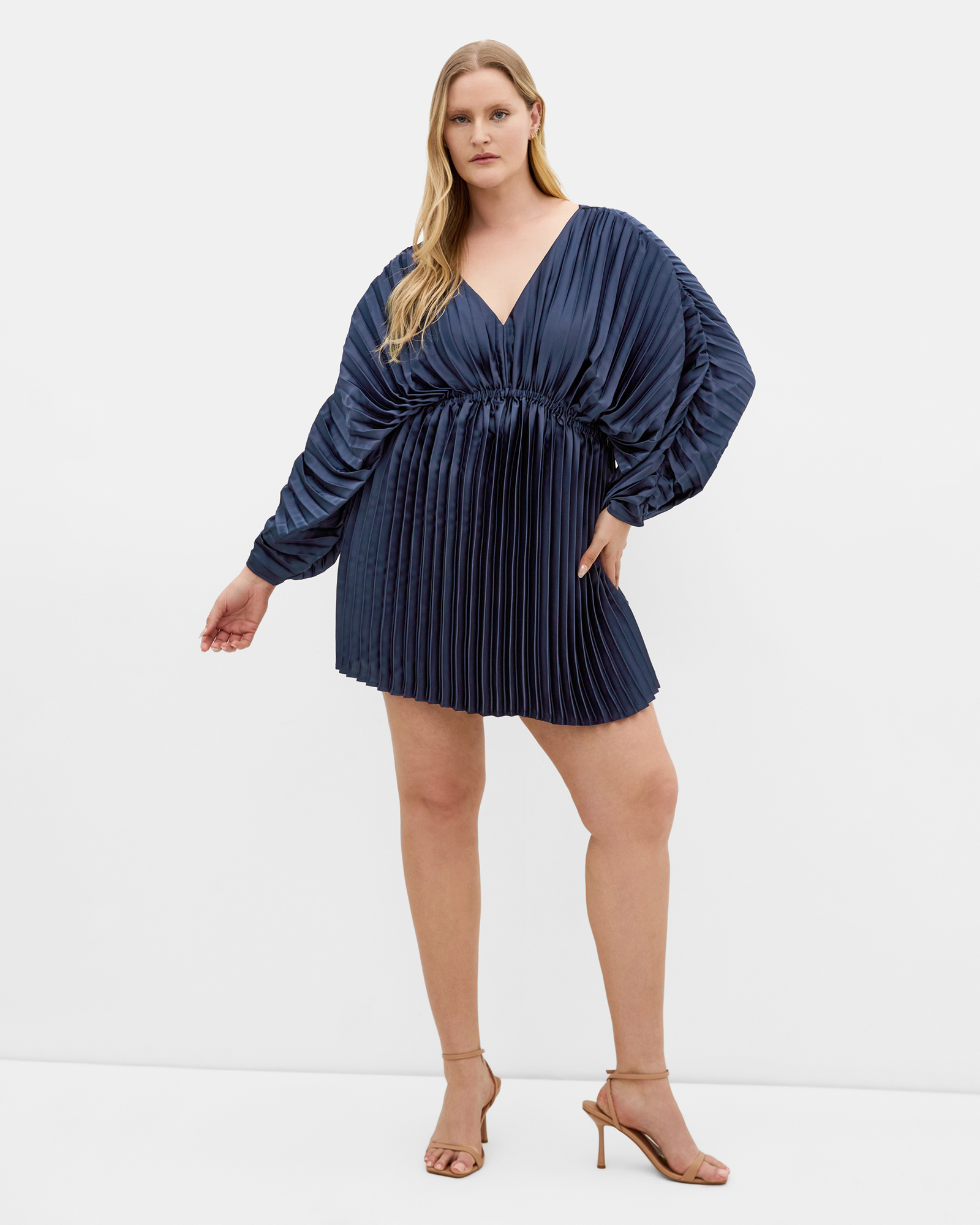 Chloe Pleat Mini Dress