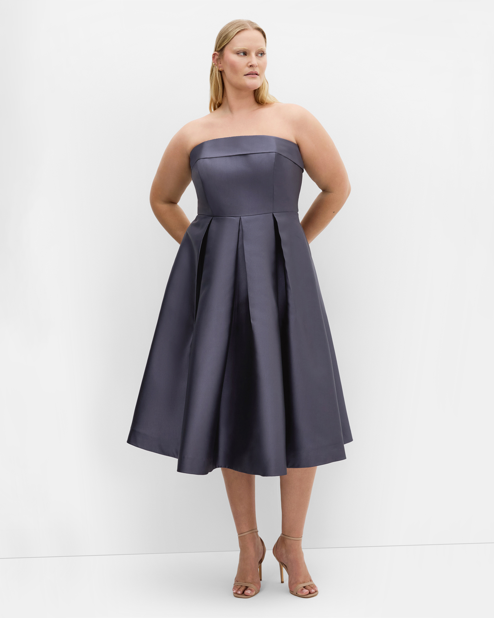 Tiffany Strapless Midi Dress